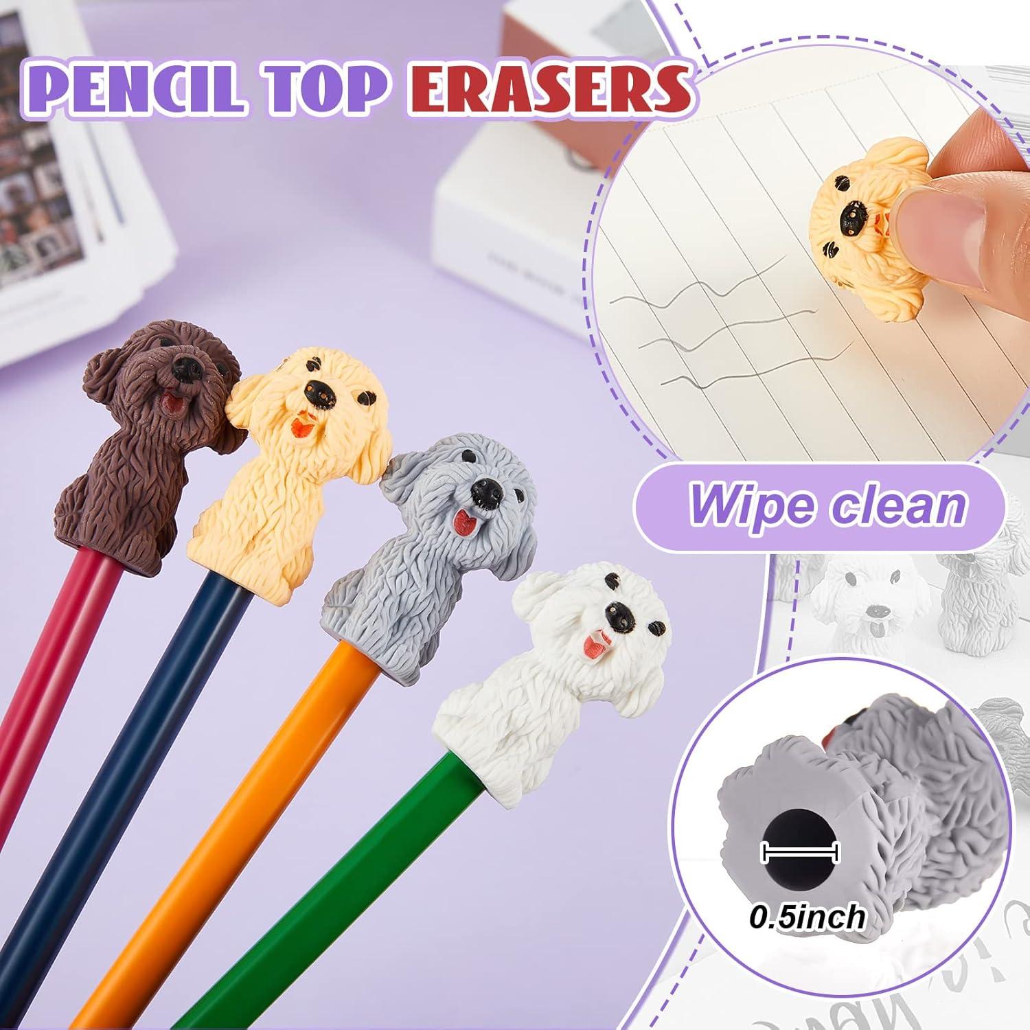 Borradores de Lápiz de Perro Kisston - 100 Piezas de Goma