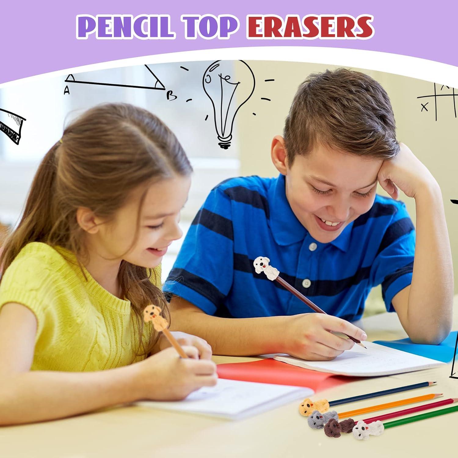 Borradores de Lápiz de Perro Kisston - 100 Piezas de Goma