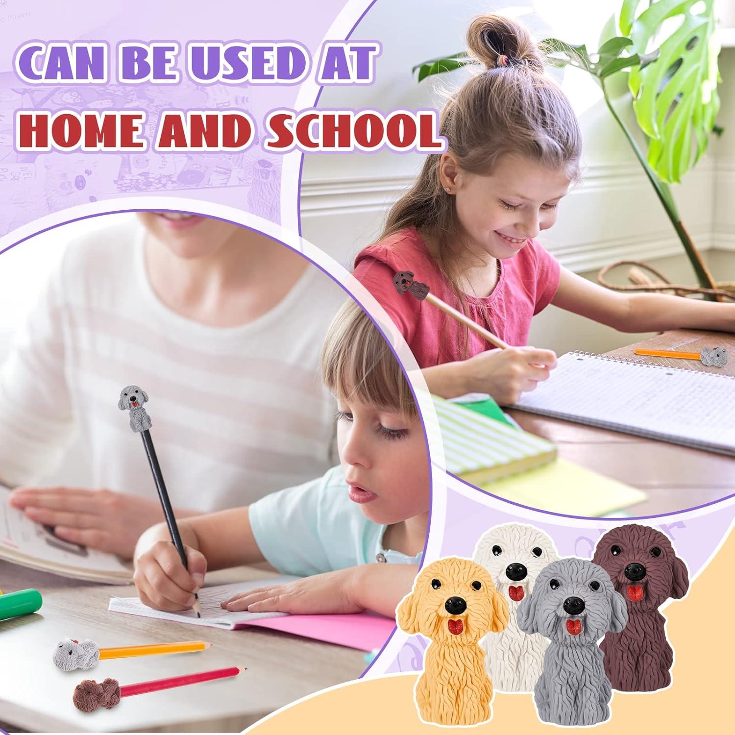 Borradores de Lápiz de Perro Kisston - 100 Piezas de Goma