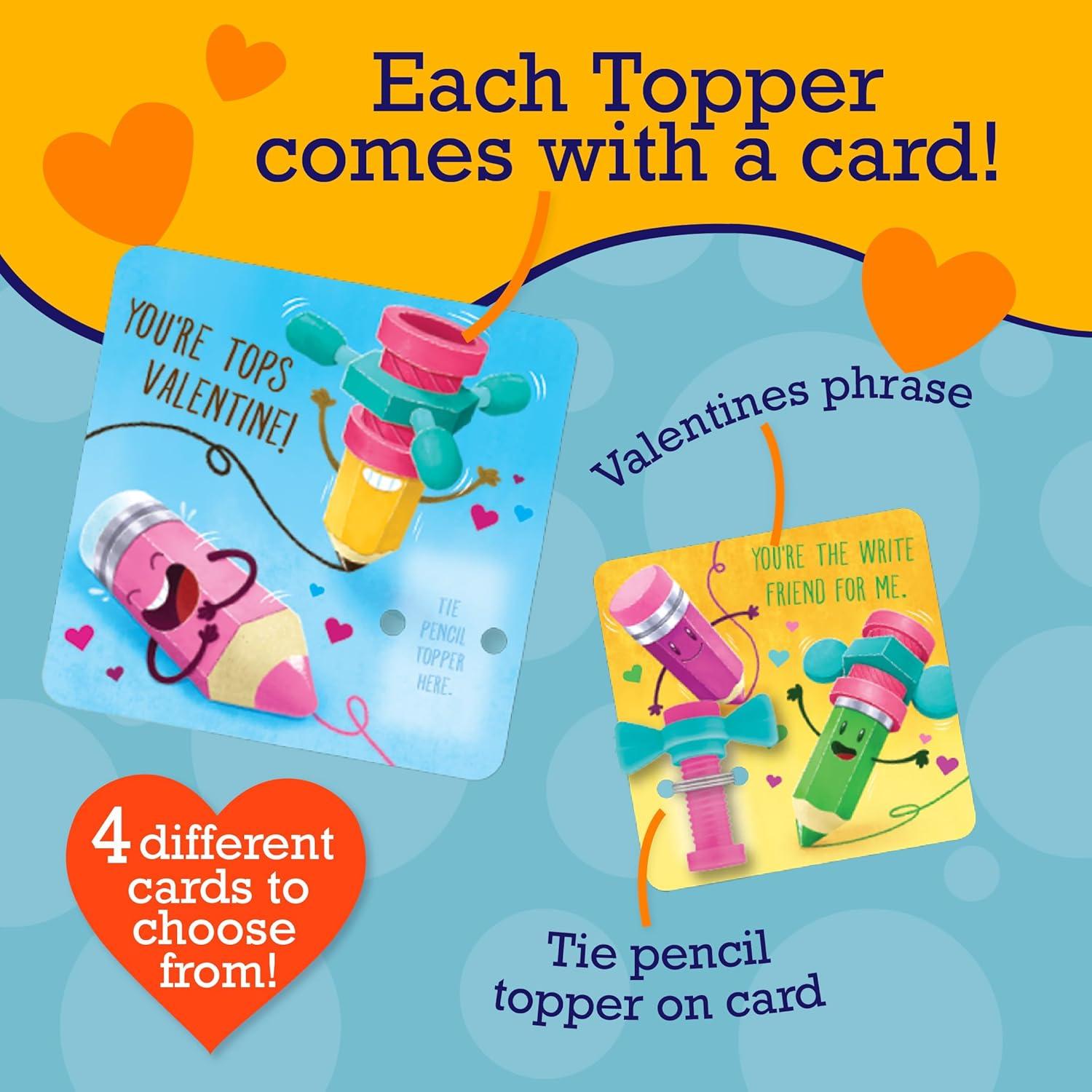 Tarjetas de San Valentín Peaceable Kingdom - 28 Adornos Fidget