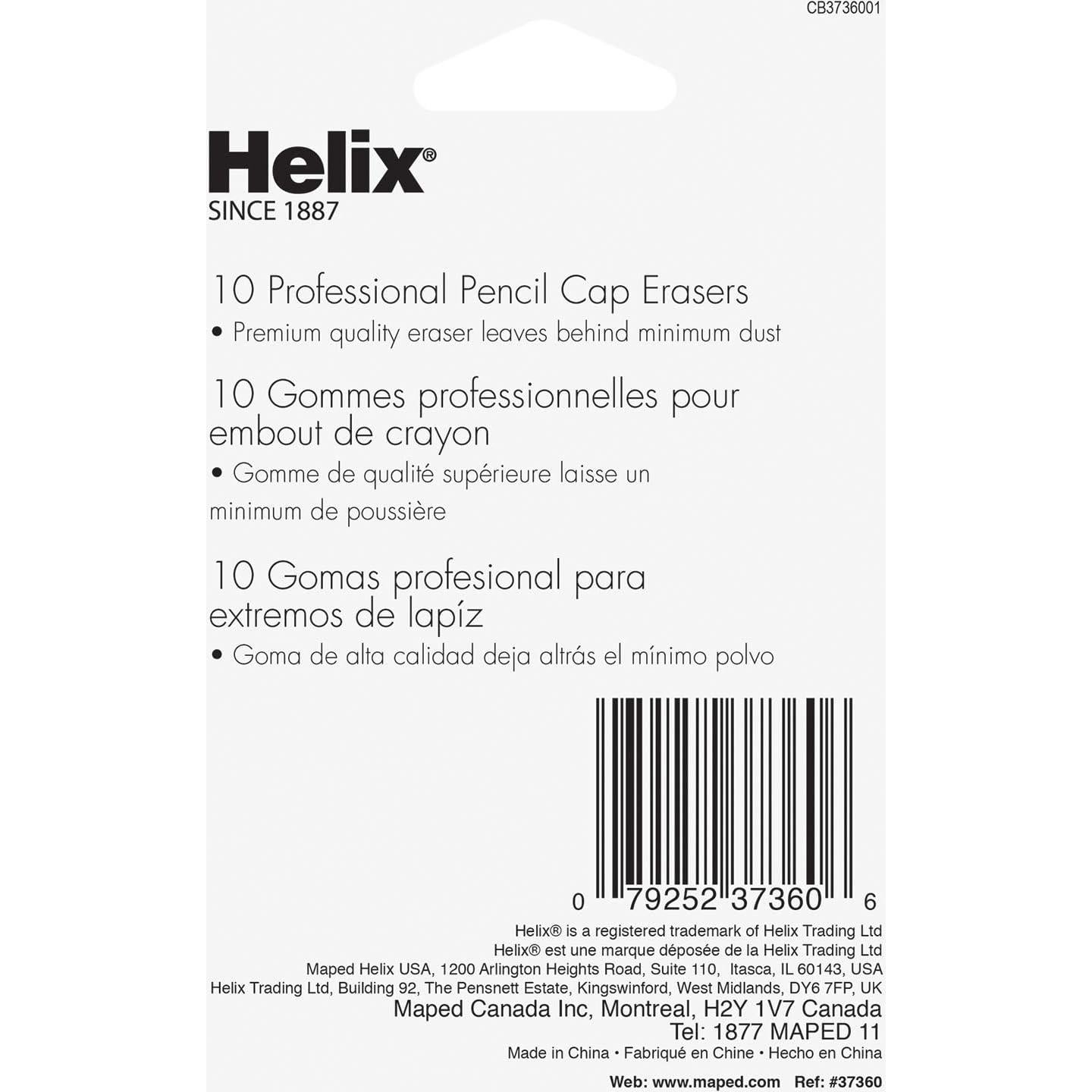 Gomas de Borrar de Capuchón Helix - 10 Unidades - Duraderas y Limpias