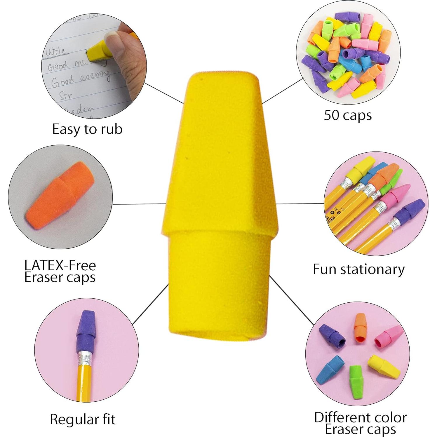 Borradores de Punta de Lápiz BAZIC 2 Paquetes 50 Unidades