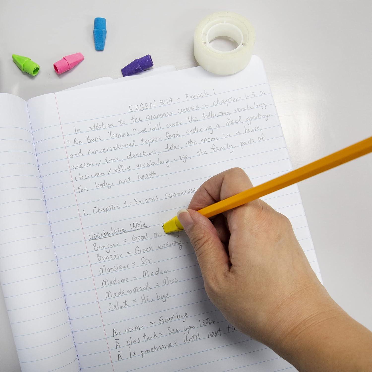 Borradores de Punta de Lápiz BAZIC 2 Paquetes 50 Unidades