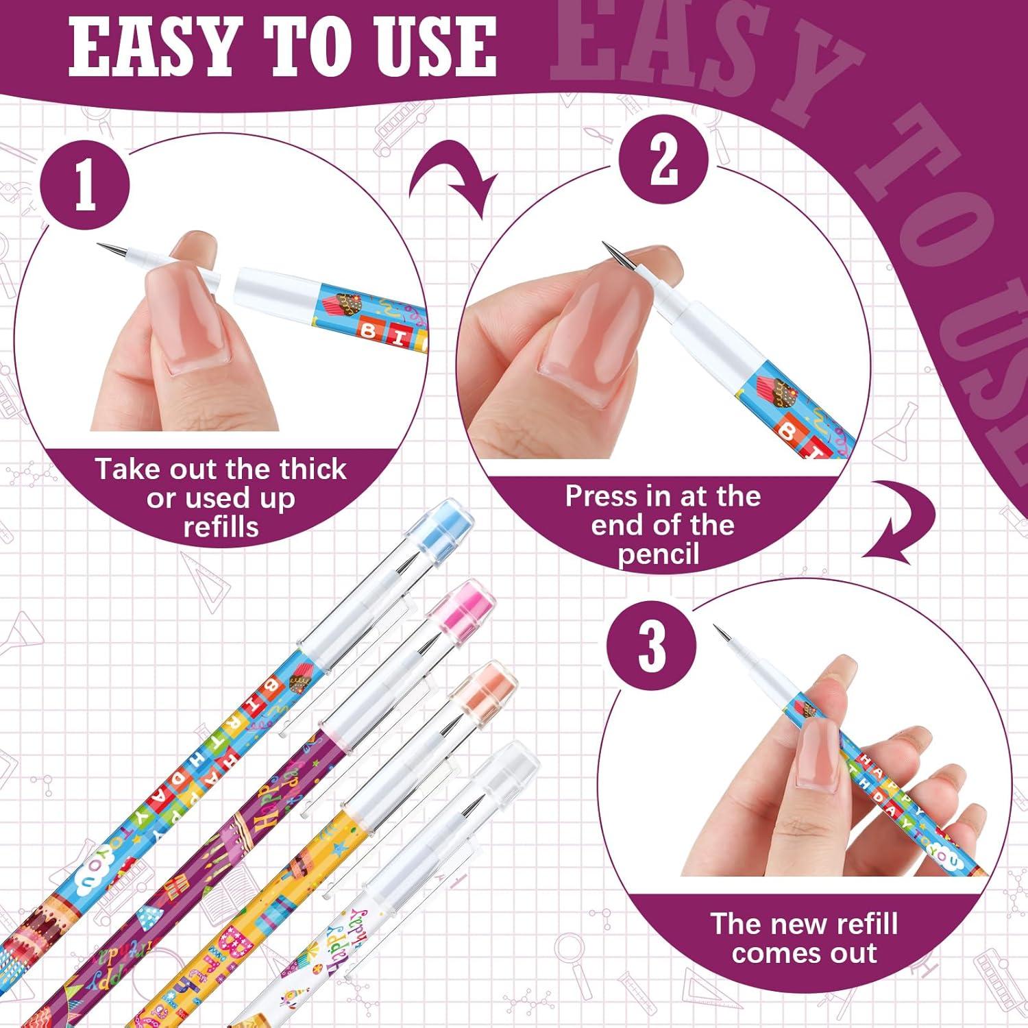 Lápices de Cumpleaños Maitys con Borrador - 100 Pcs