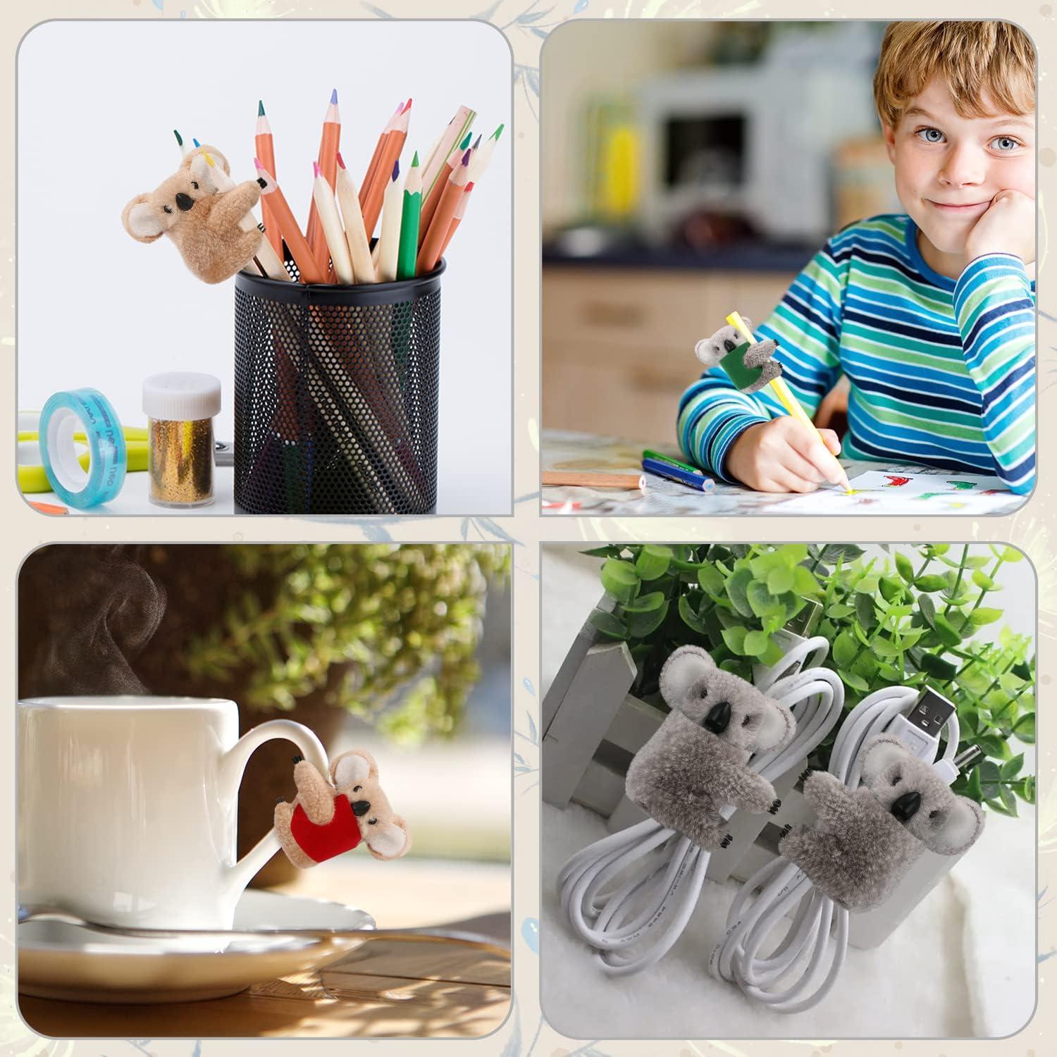 Clips de Lápiz de Koala BENBO - 12 Pcs Adornos de Felpa