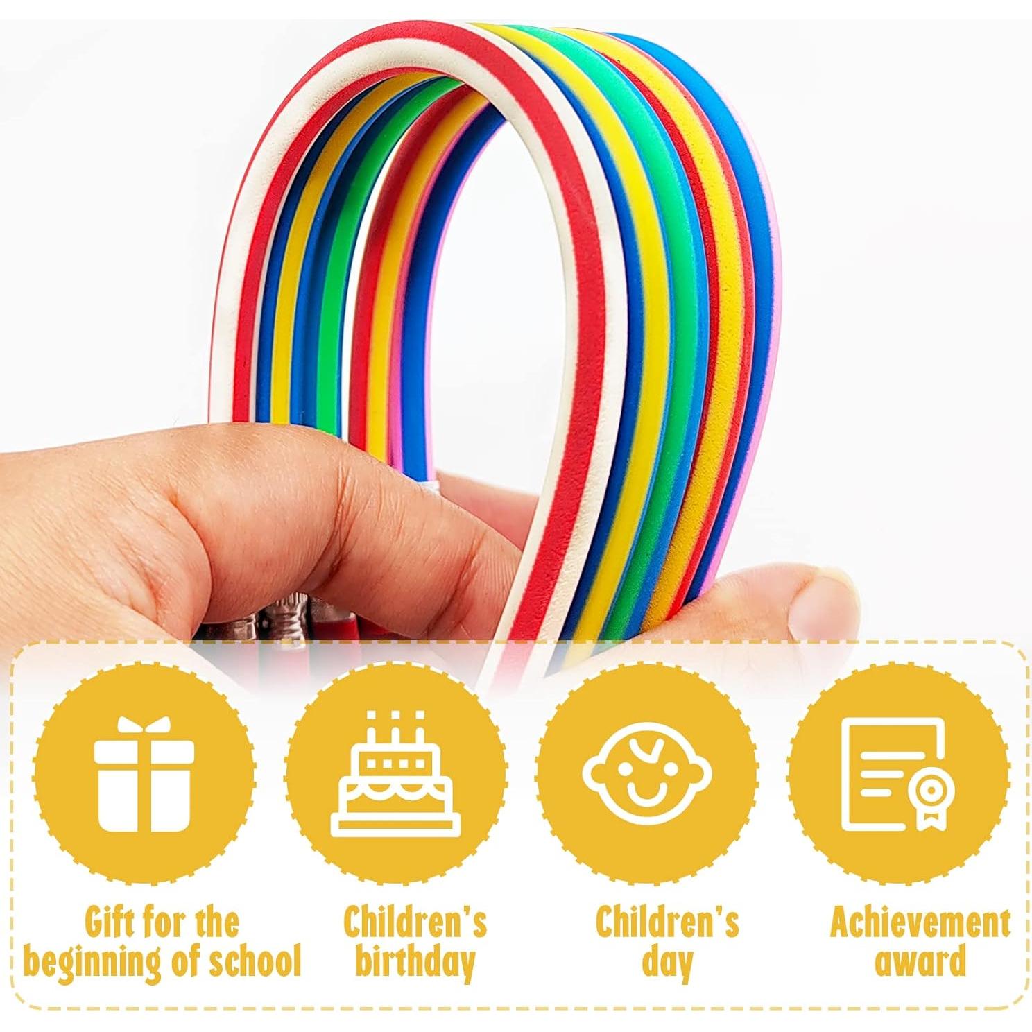 40 Lápices Flexibles Multicolores Qyyiguf 17.78 cm con Borrador