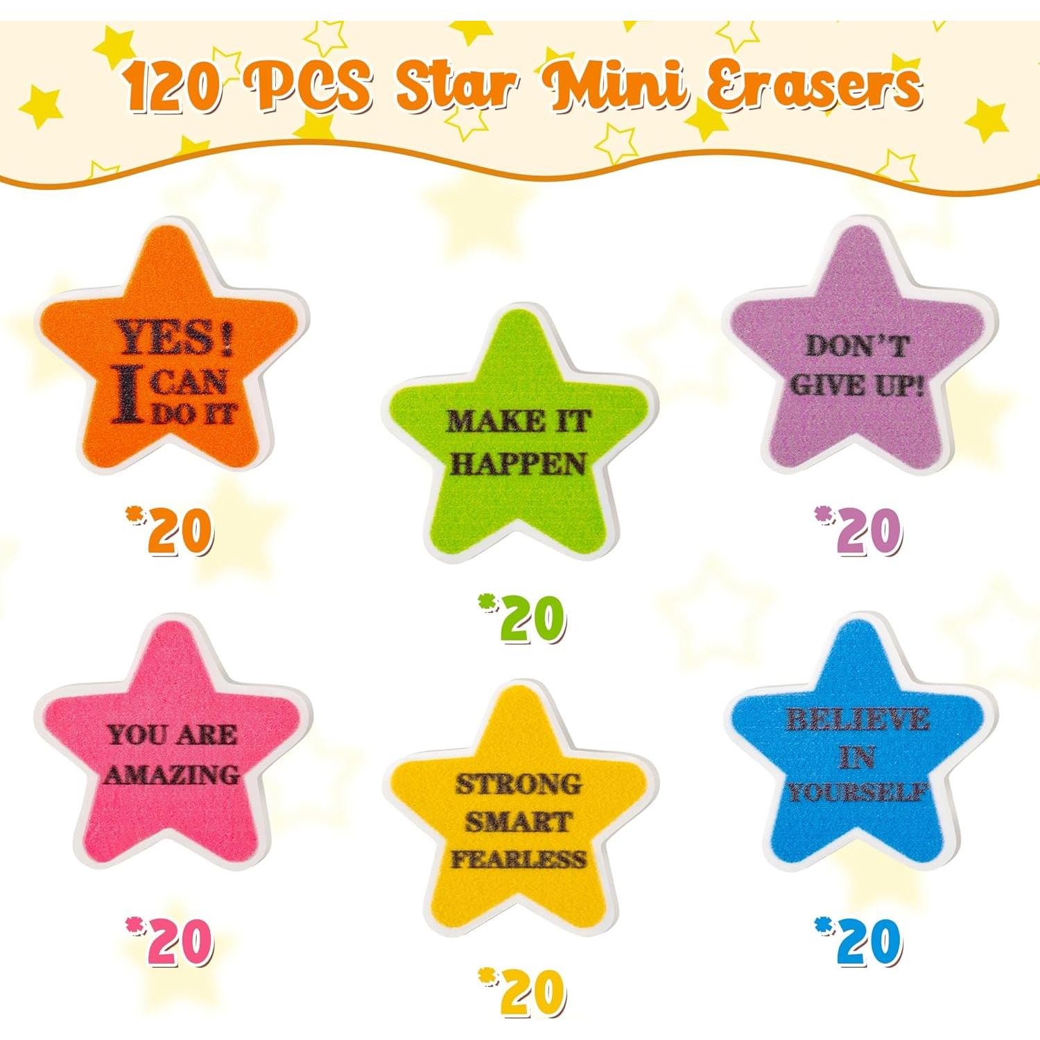 Borradores Motivacionales en Forma de Estrella DGjianfei - 120 Pcs
