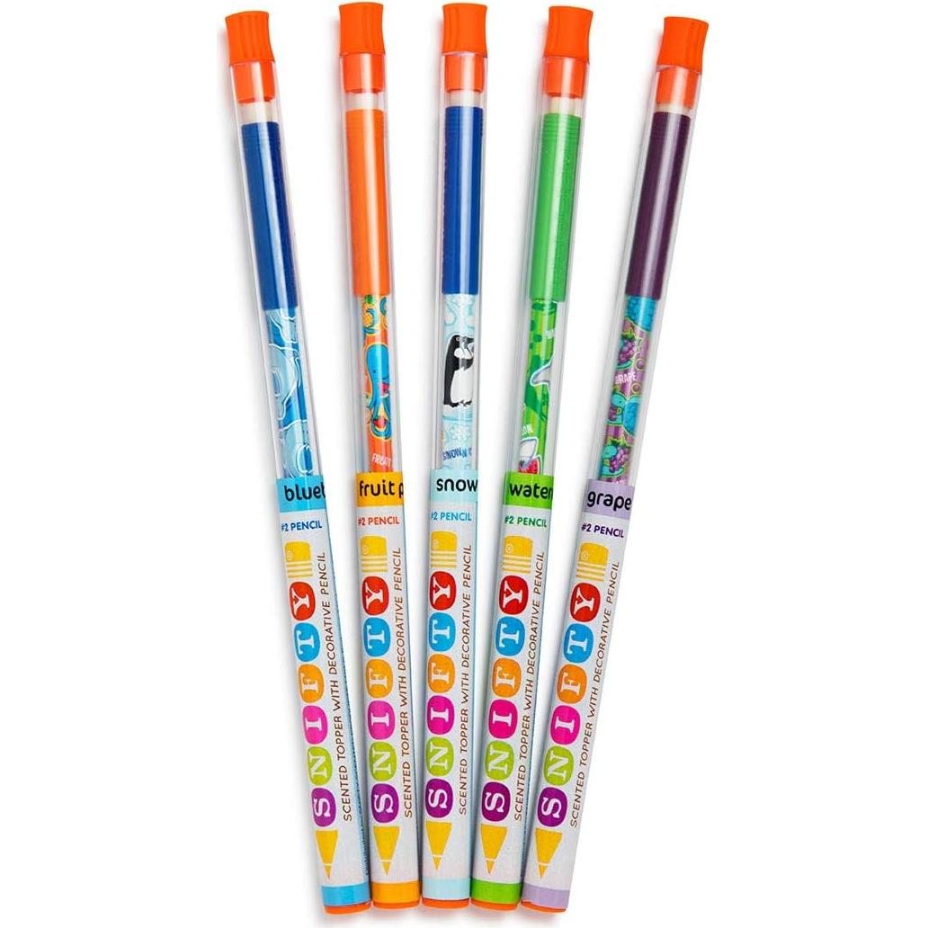 Toppers de Lápiz Aromatizados SNIFTY - 5 Piezas Temáticas