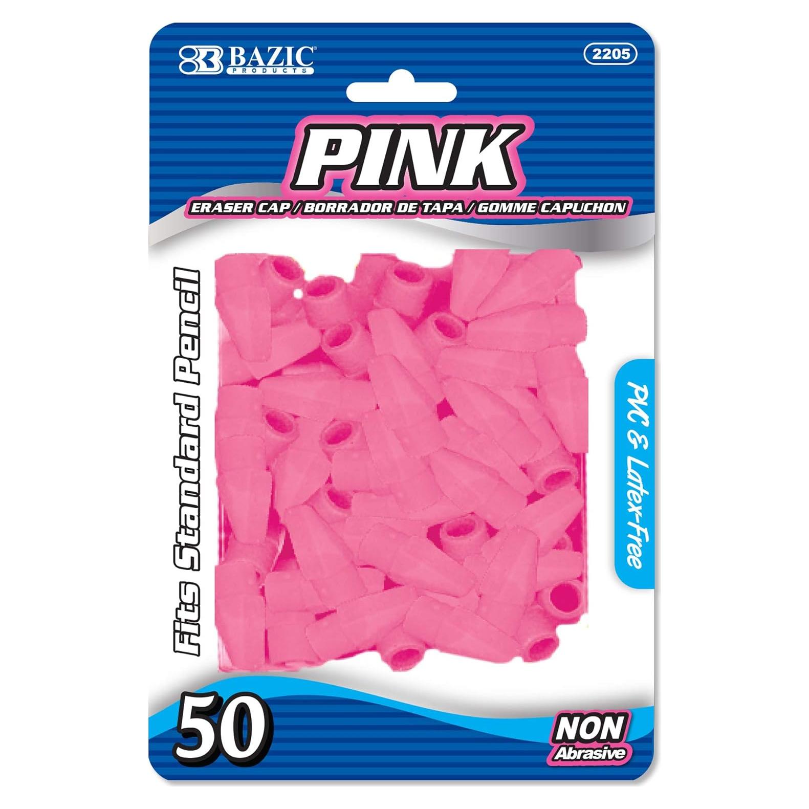 Borrador Rosa Superior BAZIC 50 Unidades Sin Látex