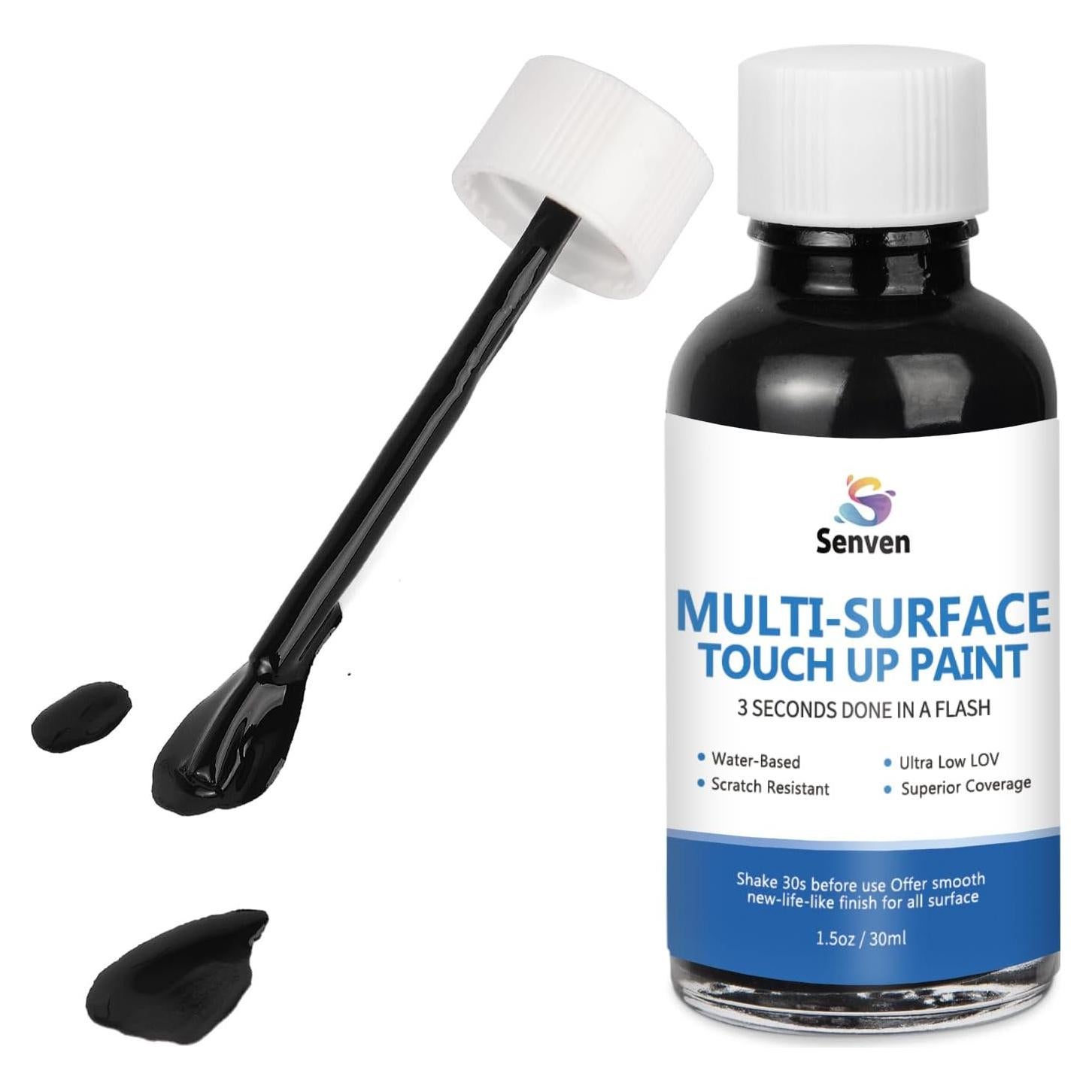 Pintura Acrílica SENVEN 1.5 Oz Negro Brillante para Electrodomésticos