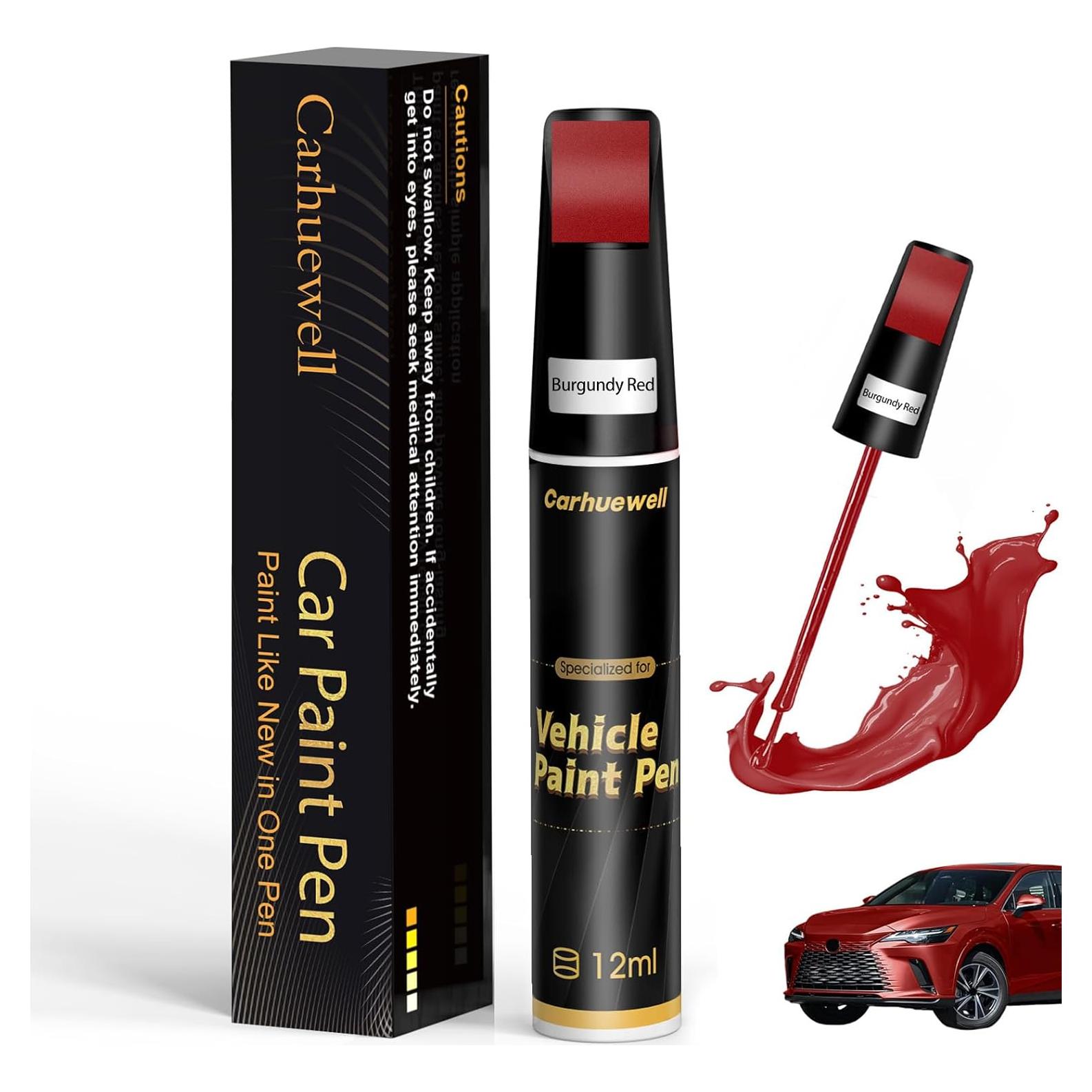 Bolígrafo de Pintura de Retoque Carhuewell Rojo Burdeos 12ml