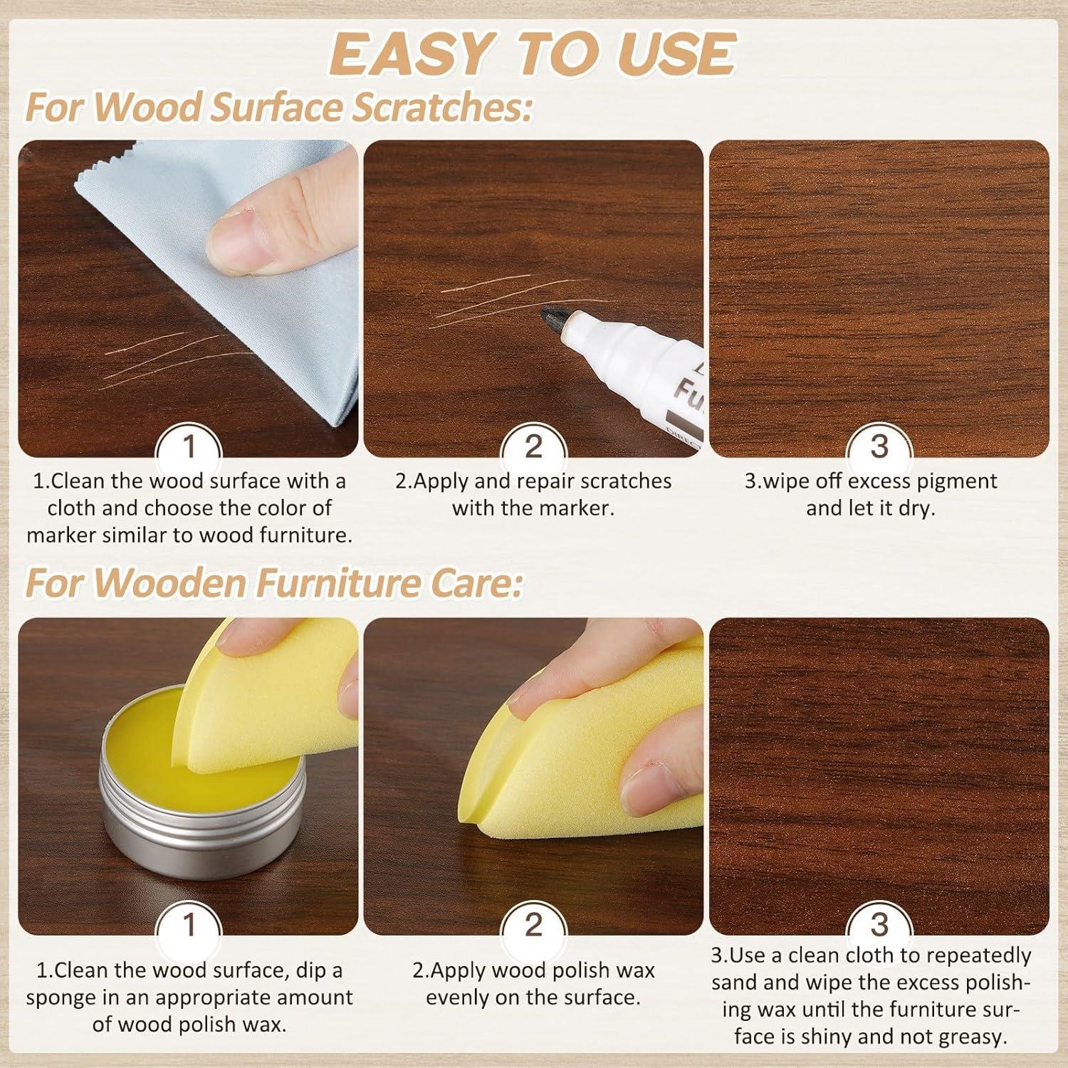 Kit de Reparación de Muebles DEWEL - 18 Marcadores de Madera