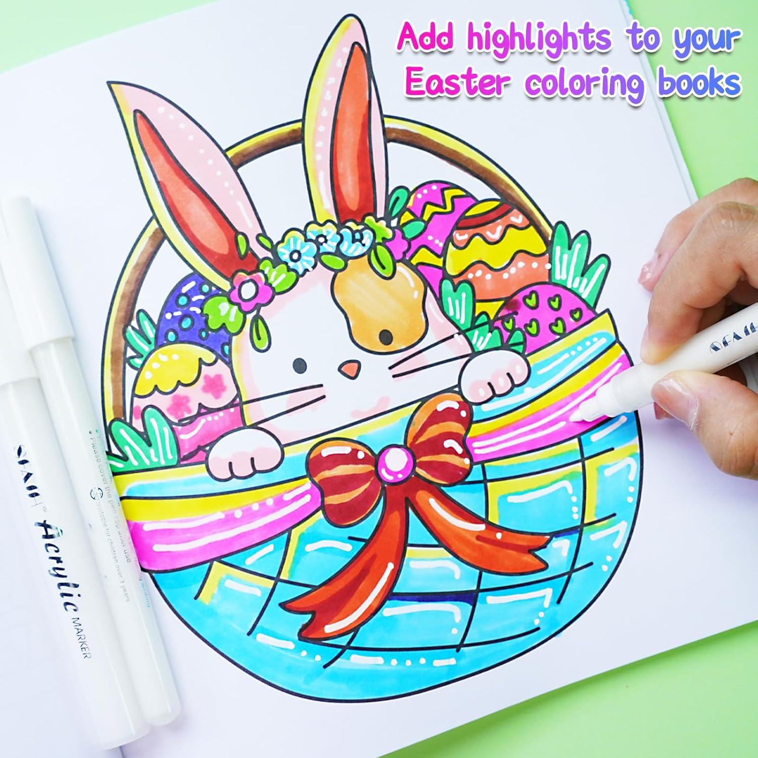 Marcadores de Pintura Blanca SFAIH - Paquete de 4 Punta Media 2-3mm