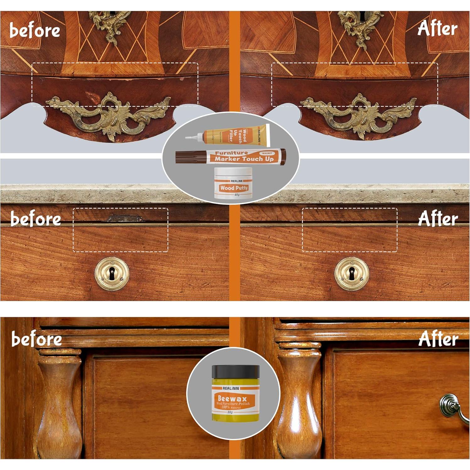 Kit de Reparación de Muebles de Madera REALINN - 28 Piezas