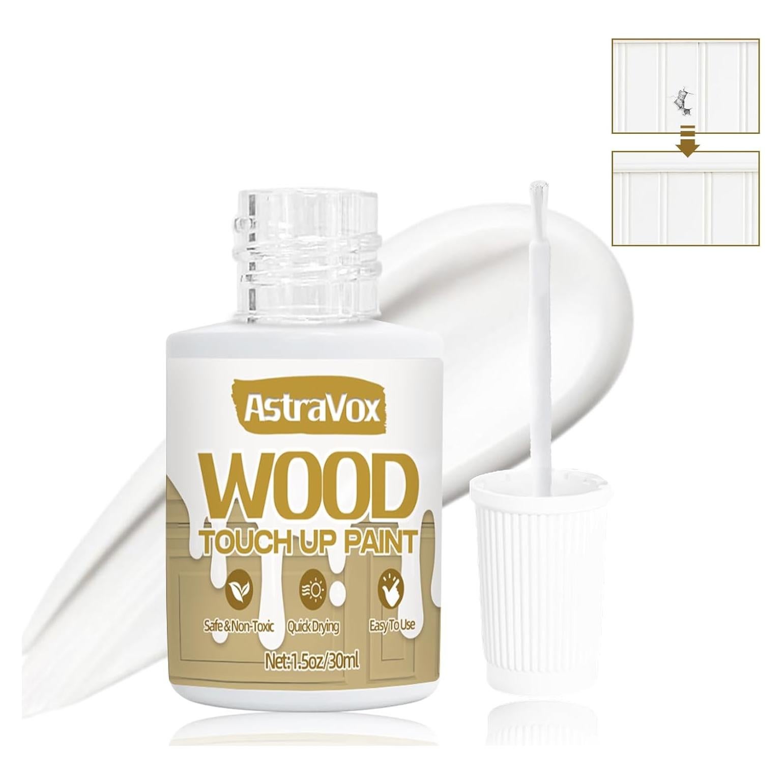 Pintura de Retoque Acrílica AstraVox 1.5 Oz Blanca para Madera