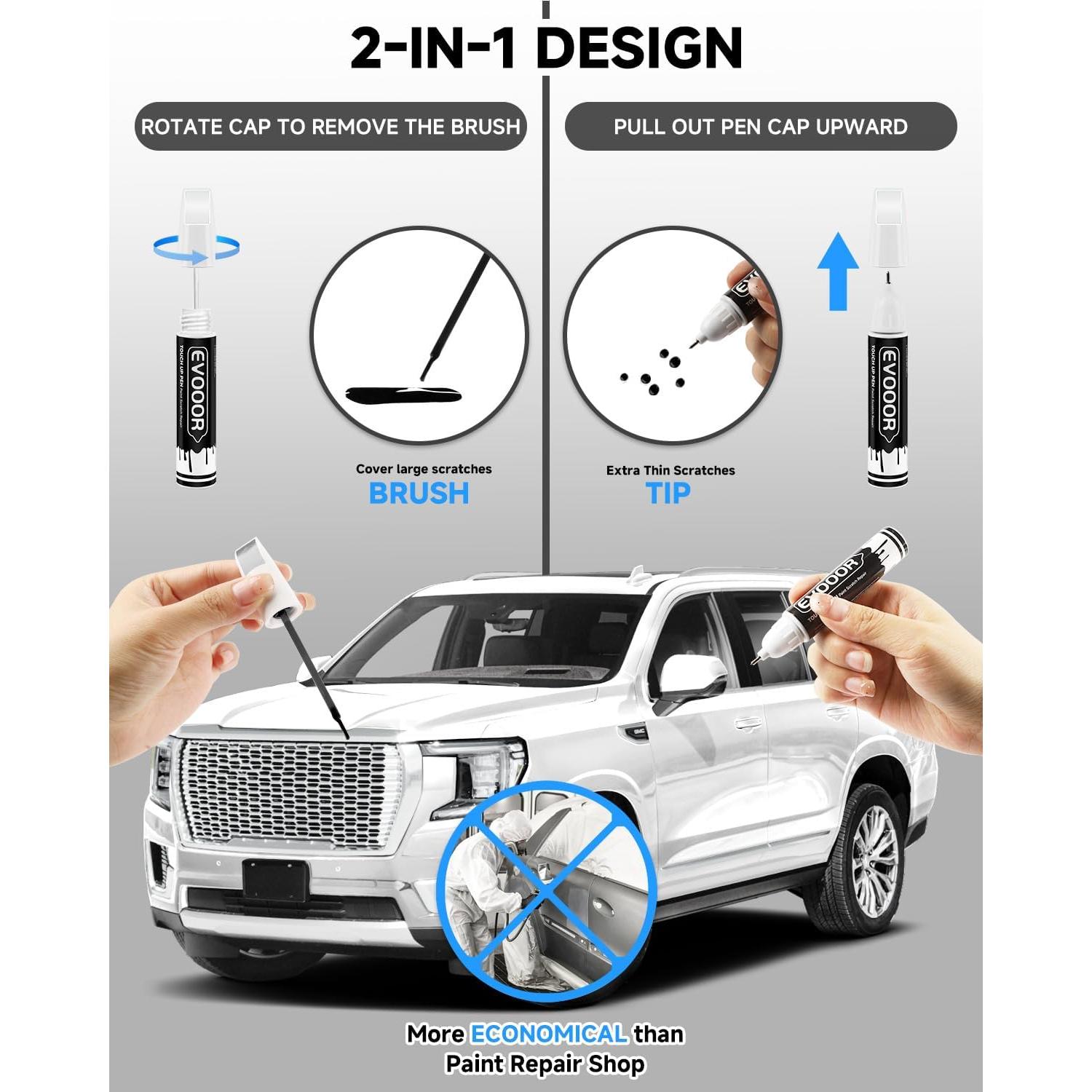 Pintura de Retoque EVOOOR 12.1ml Blanco Cumbre para Buick