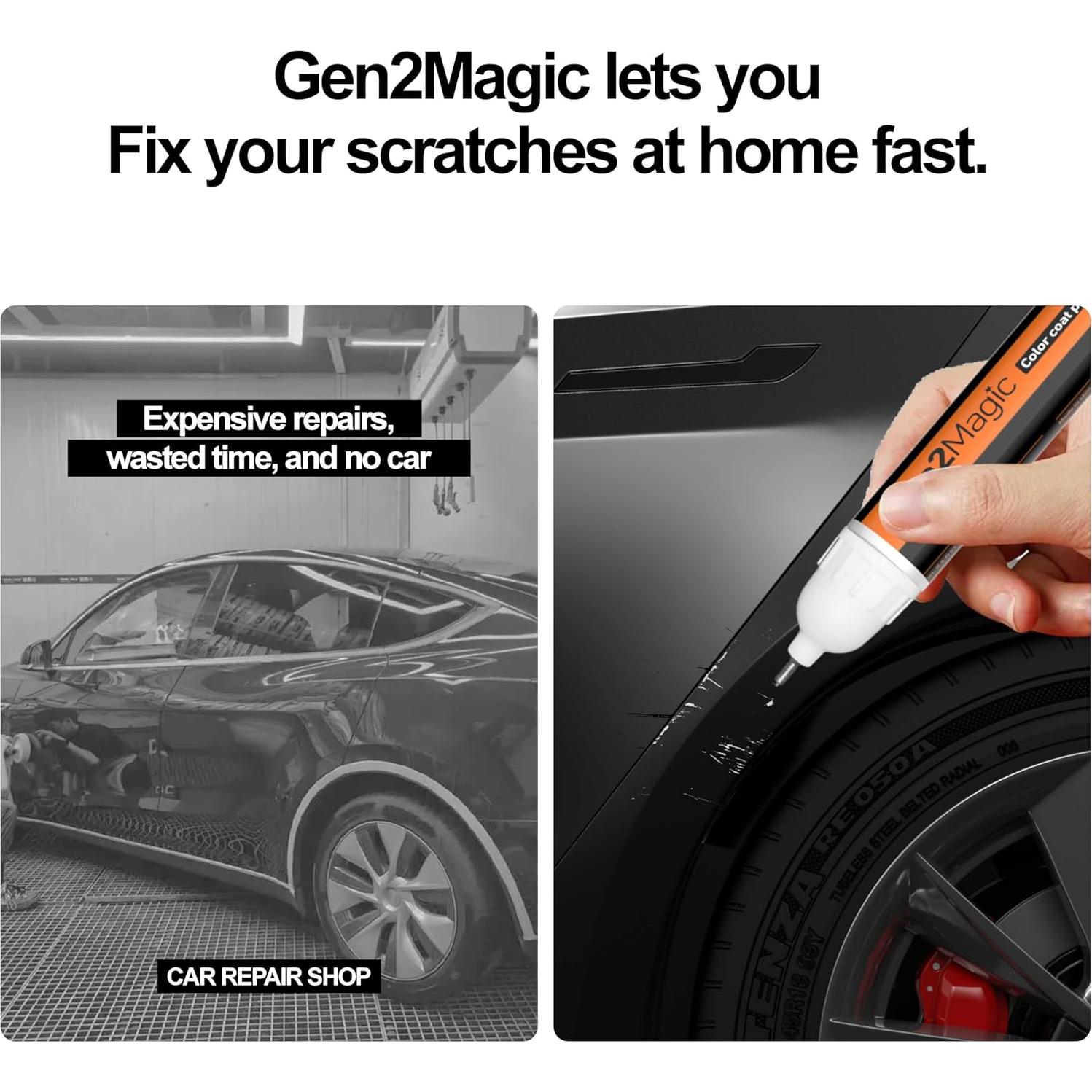 Kit de pintura de retoque Gen2Magic Ford Negro Sombra G1