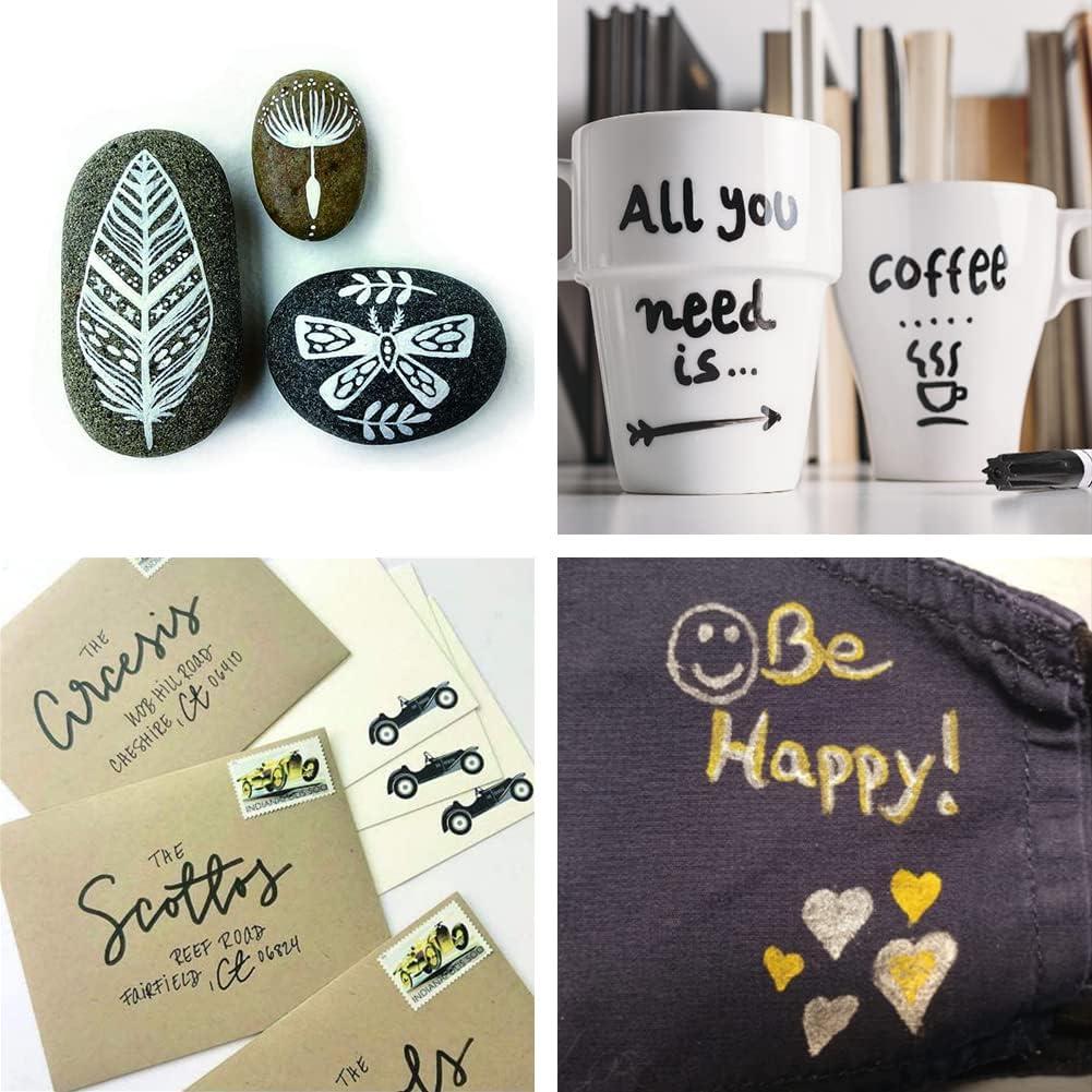 Marcadores Permanentes de Pintura Overseas - 3 Unidades Negros