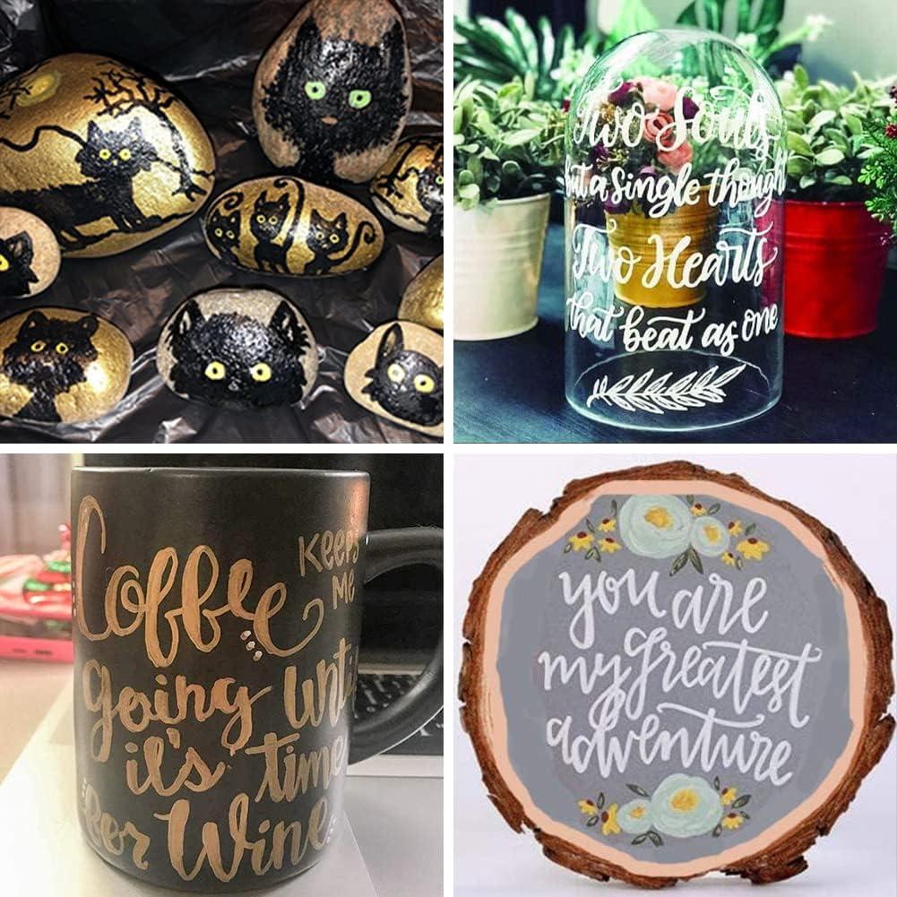 Marcadores Permanentes de Pintura Overseas - 3 Unidades Negros