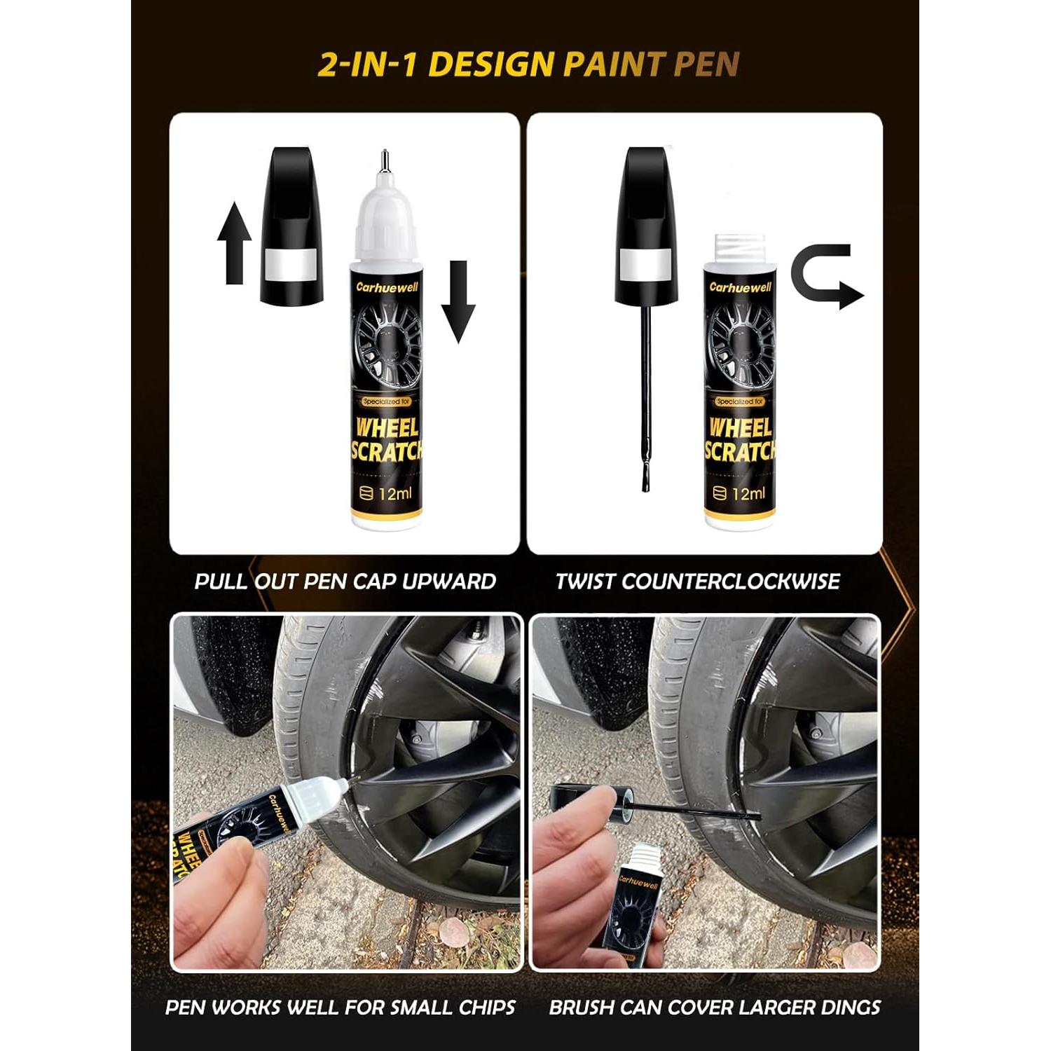 Pintura de Retoque Plateada Carhuewell 12ml para Ruedas