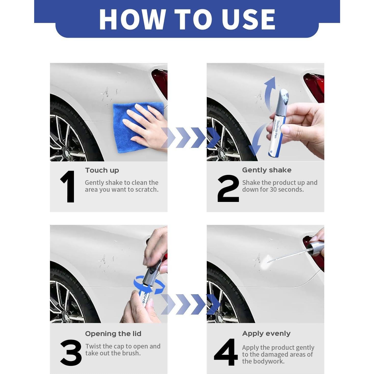 Pintura de Retoque PARTS4EV 12.1ml Blanco Polar para Mercedes-Benz