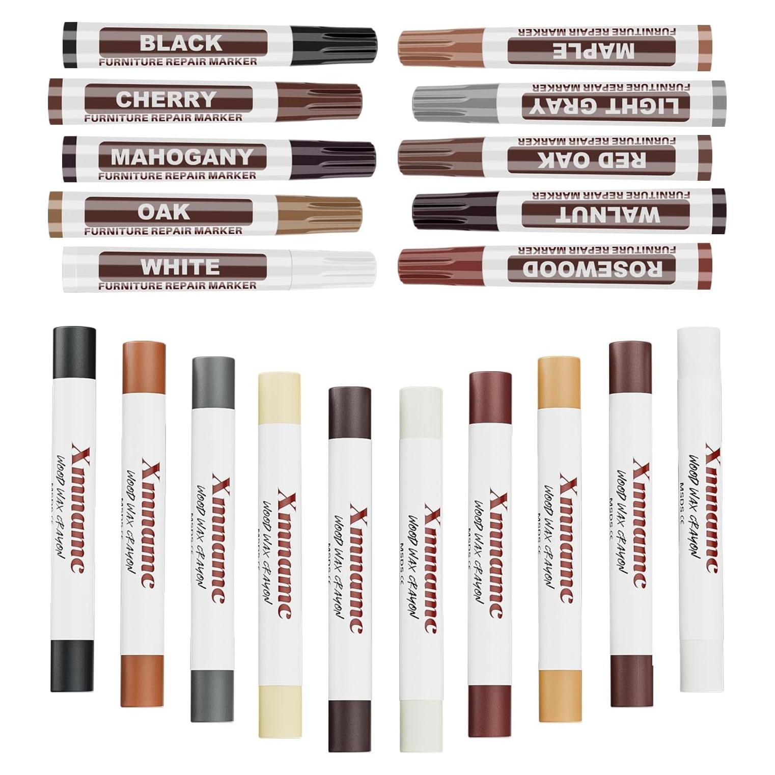 20 Palos de Cera para Reparación de Madera Xmnamc - 10 Colores