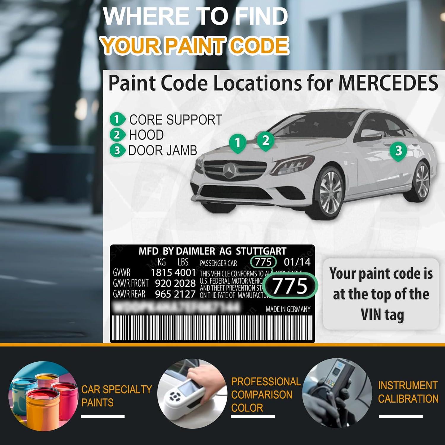 Pintura de Retoque Carsmallma 650/9650 para Mercedes-Benz