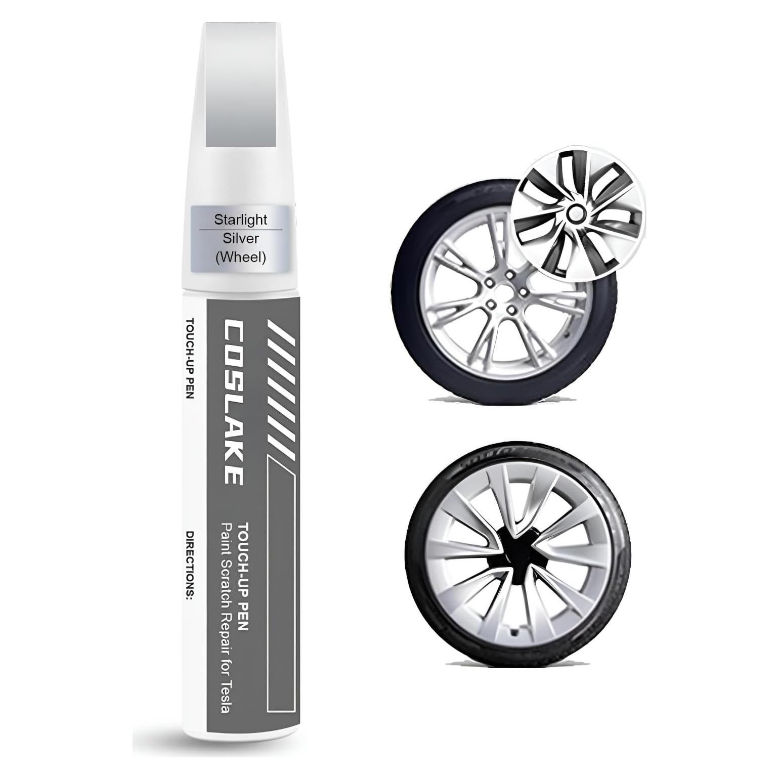 Pintura de Retoque COSLAKE Plata Estelar para Llantas Tesla