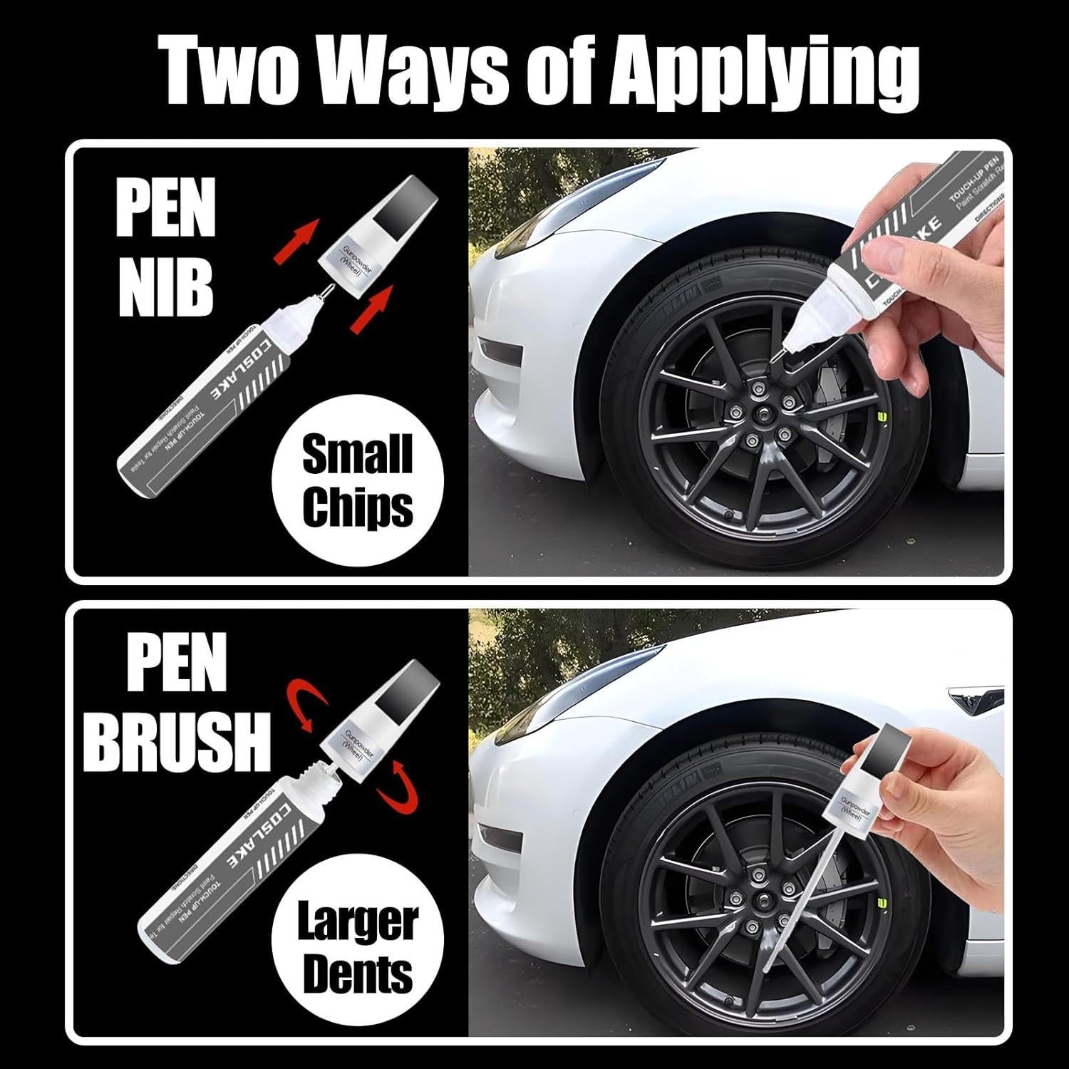 Pintura de Retoque COSLAKE Plata Estelar para Llantas Tesla