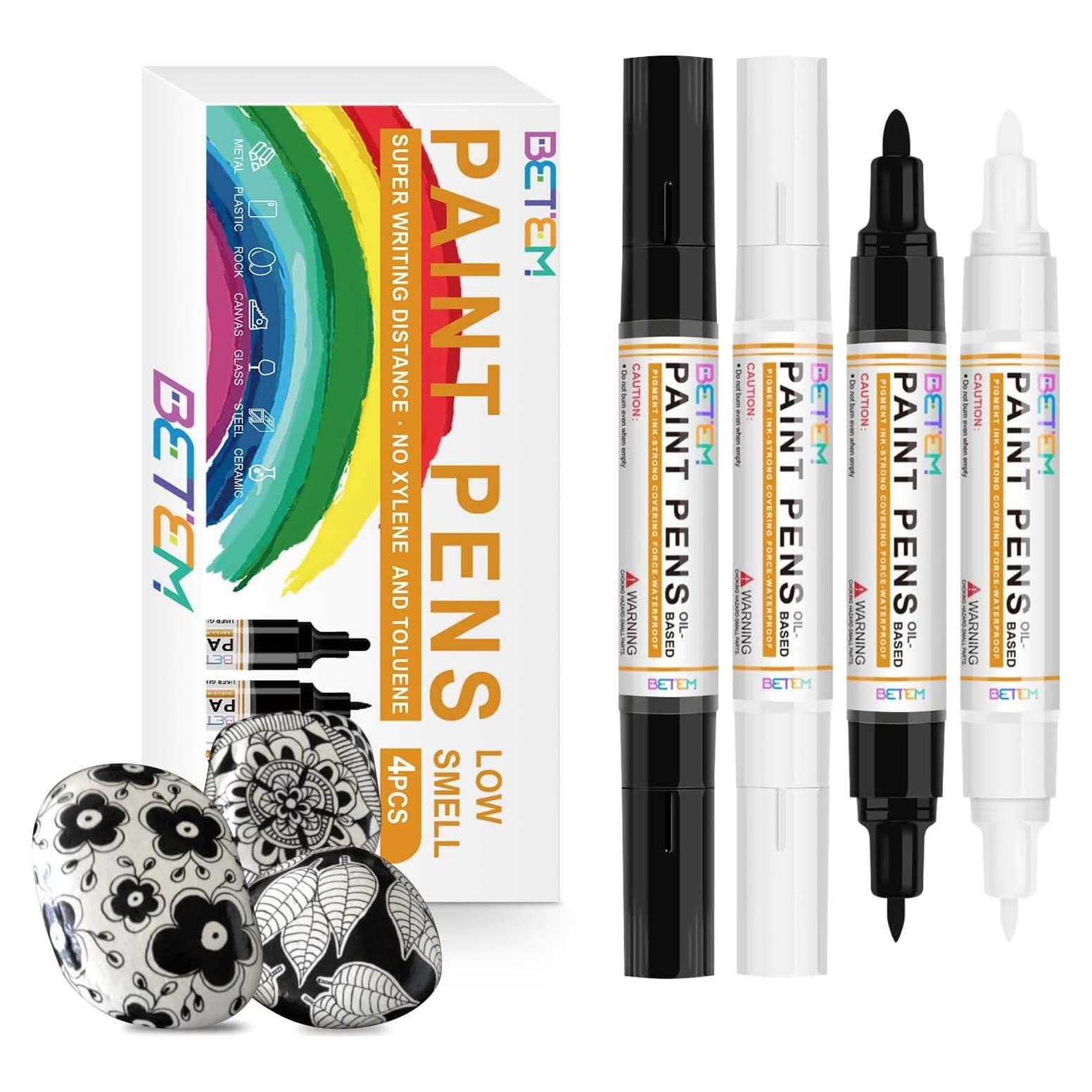 Marcadores de Pintura Betem Doble Punta 4 Piezas 0.7mm y 3mm