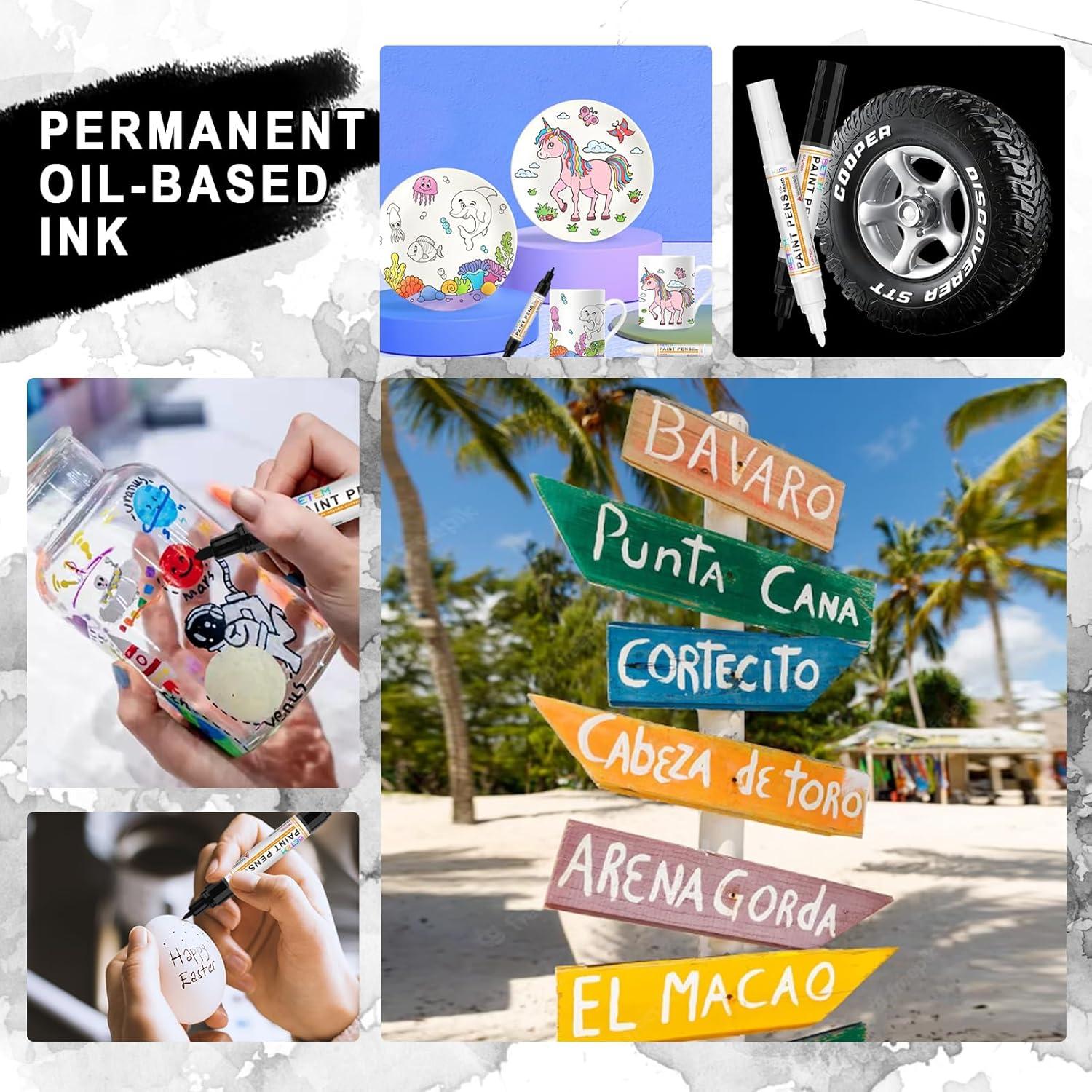 Marcadores de Pintura Betem Doble Punta 4 Piezas 0.7mm y 3mm