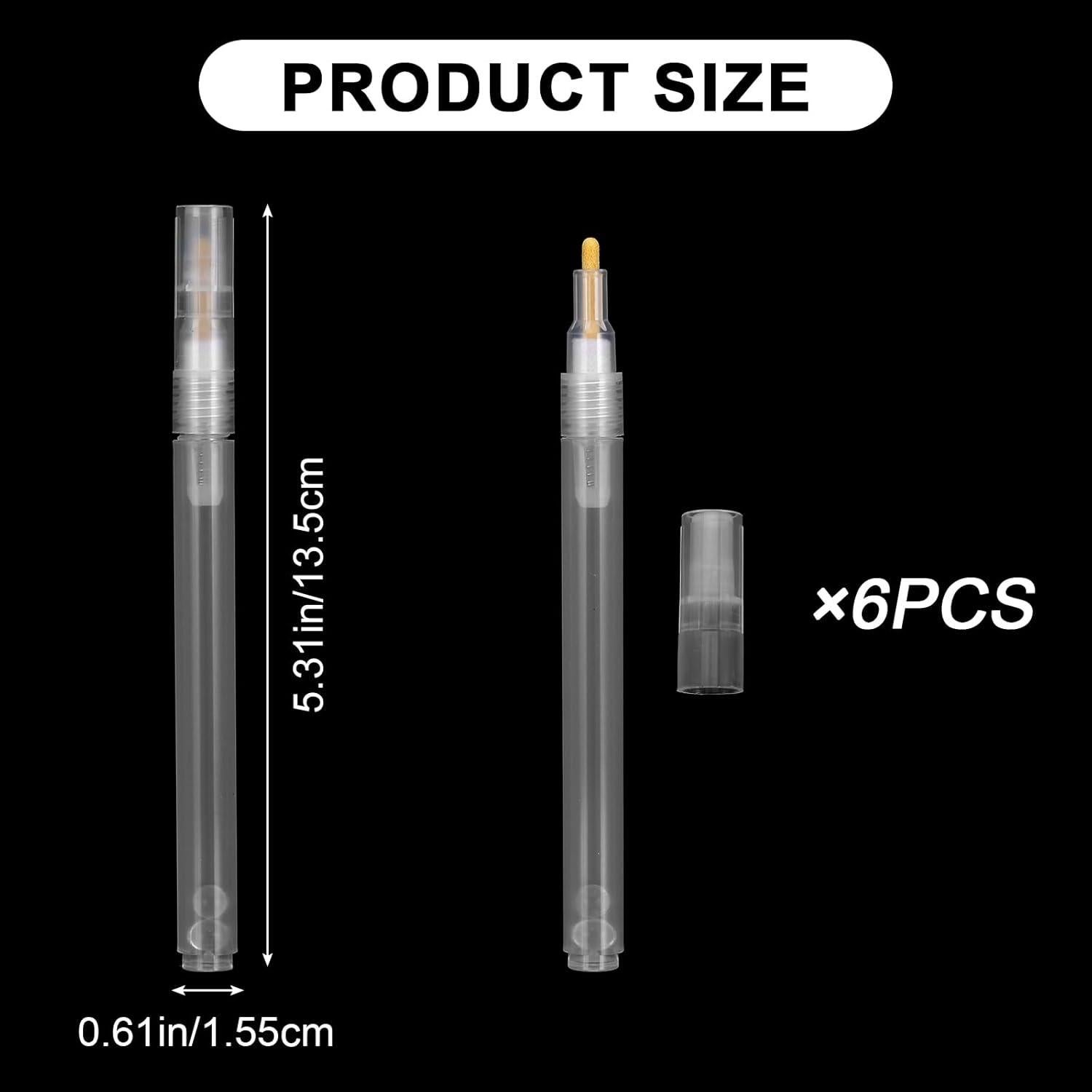 Marcadores de Pintura Acrílica Rellenables Yuanan - 6 Pcs 3mm