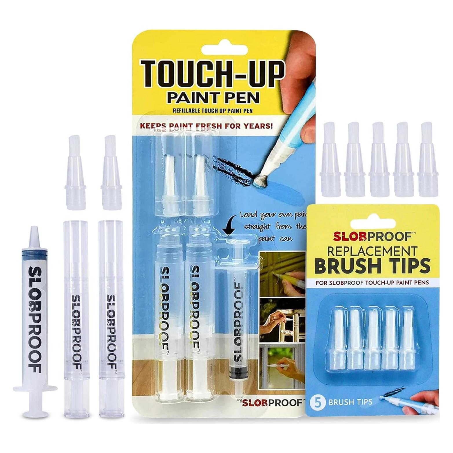 Bolígrafo de Pintura Recargable Slobproof con Puntas de Reemplazo