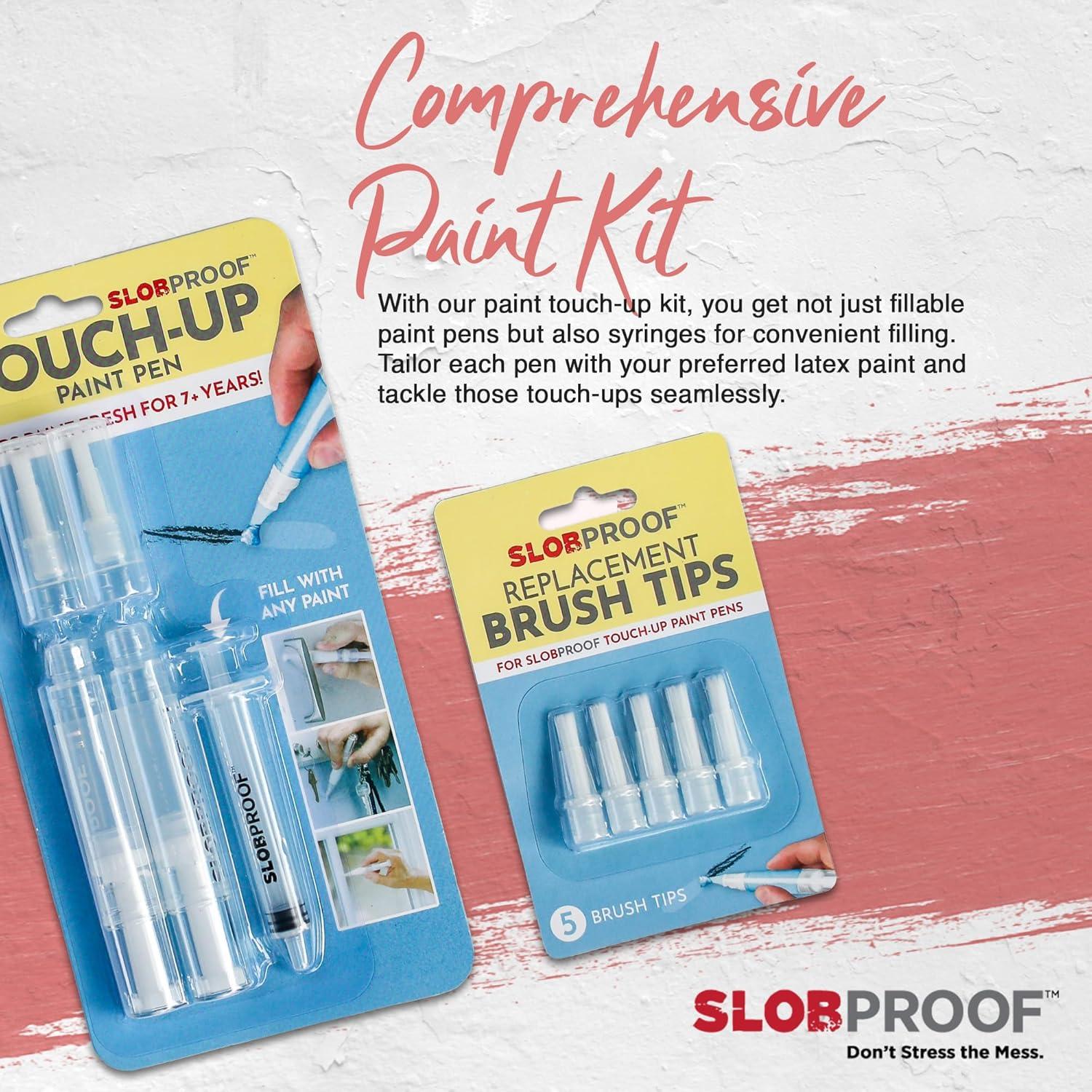 Bolígrafo de Pintura Recargable Slobproof con Puntas de Reemplazo