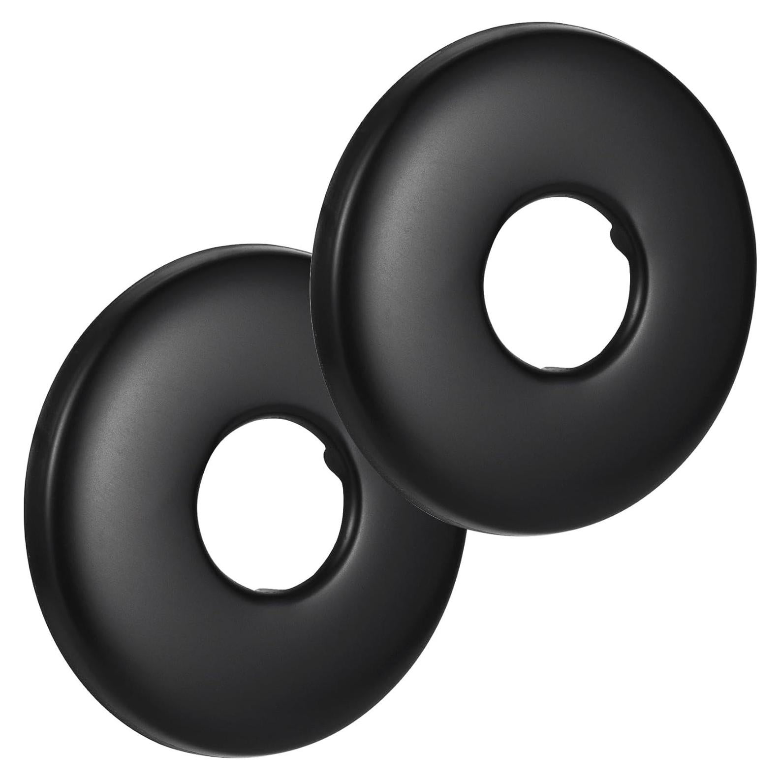 Cubiertas de Flange de Ducha OIIKI 2 Pcs Acero Inoxidable Negro Mate