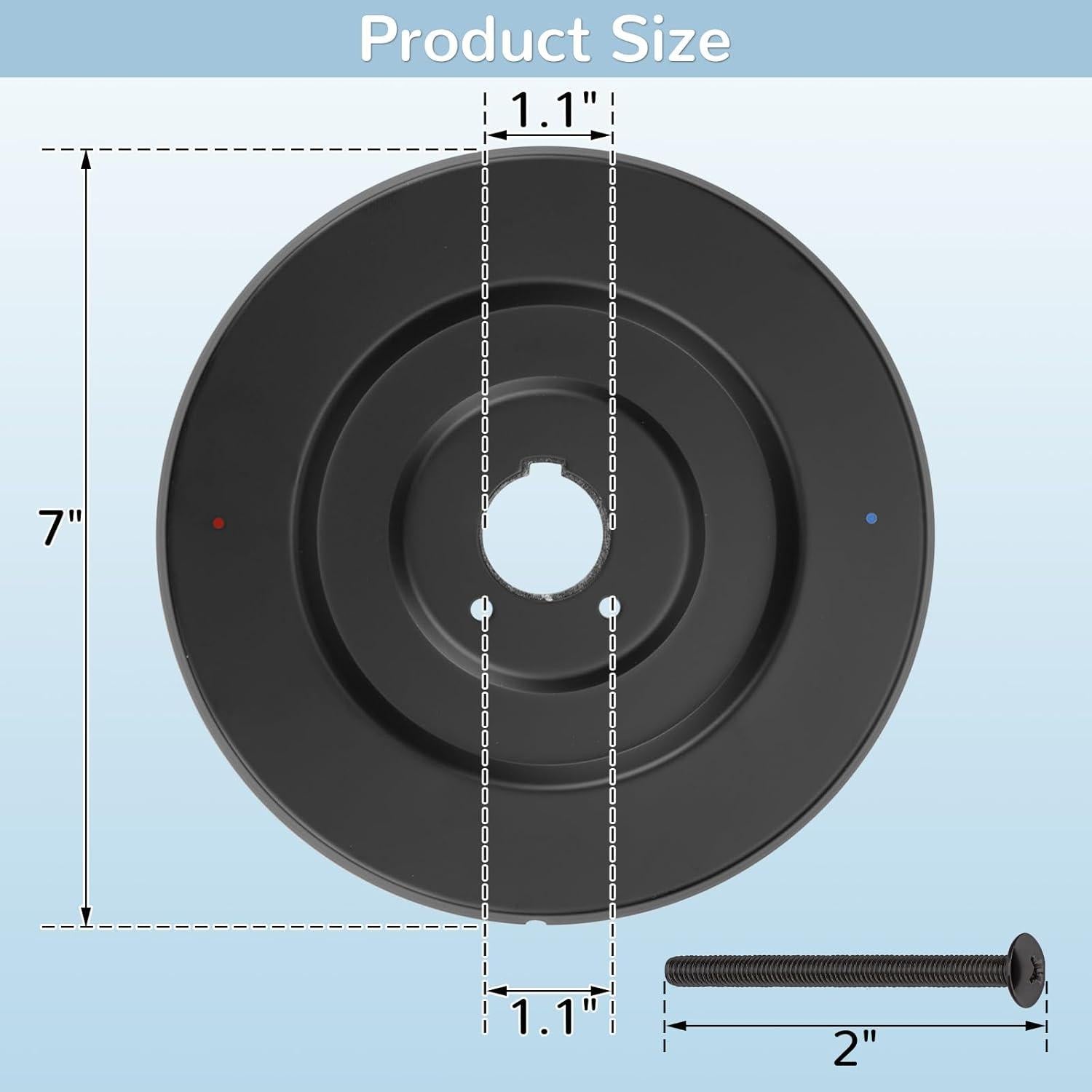 Reemplazo Escudo Moen 16090 Chateau Ducha Baño Negro Mate