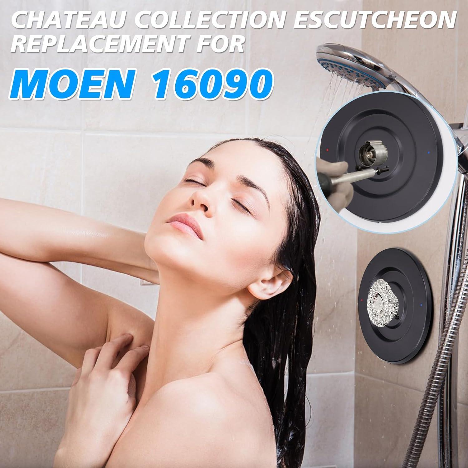 Reemplazo Escudo Moen 16090 Chateau Ducha Baño Negro Mate