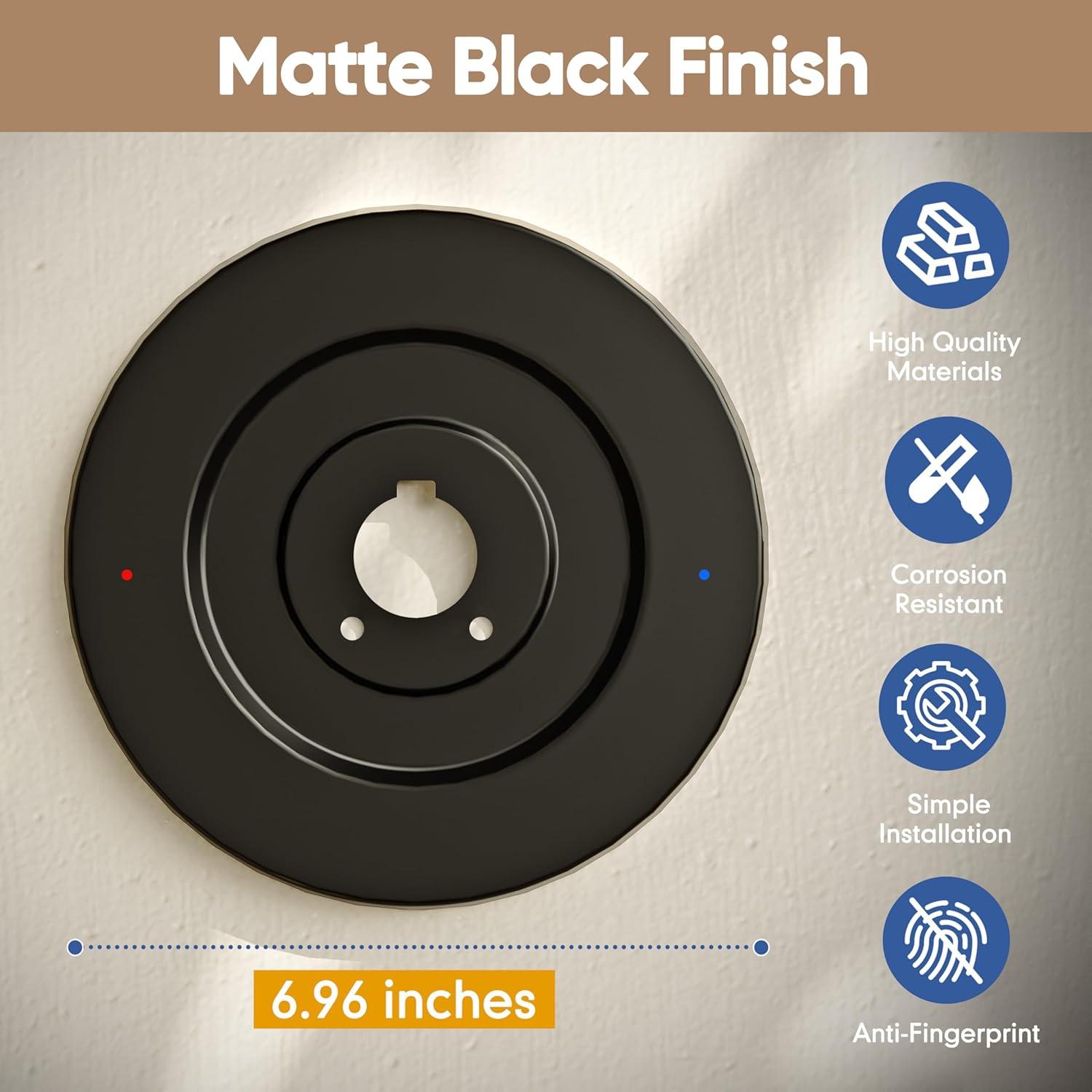 Escutcheon Moen 16090 Chateau Negro Mate para Grifos de Ducha