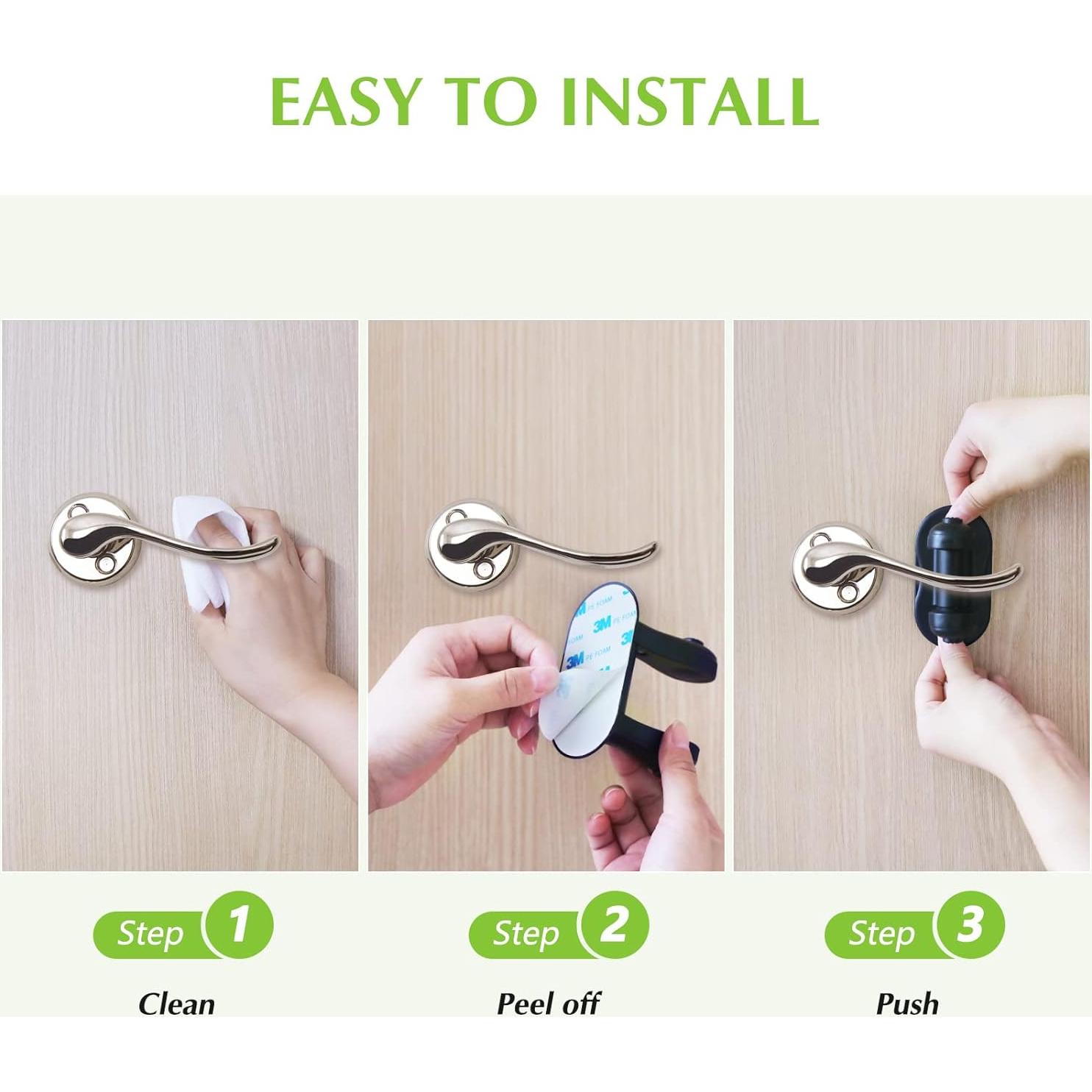 Bloqueo de Palanca de Puerta BiSiViO Negro 2 Paquete Seguridad Infantil