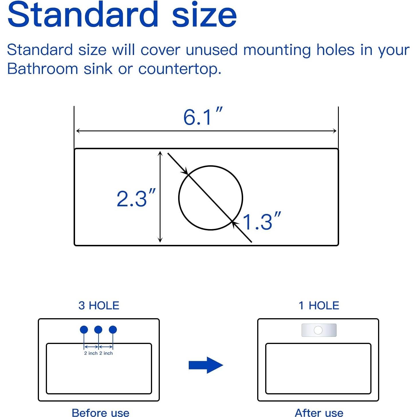 Tapa de Agujero de Lavabo BWE P-77 Cromo 1 Agujero 4"