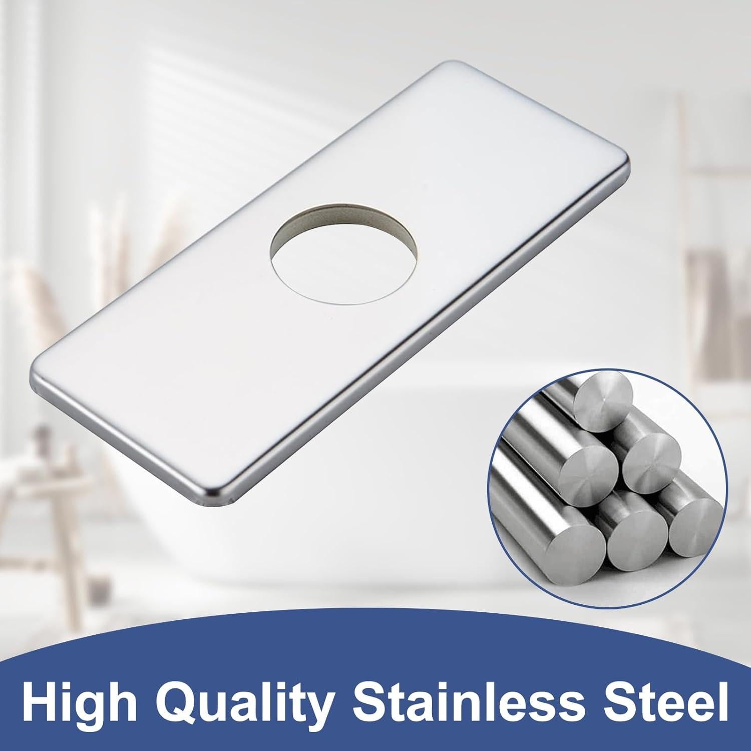 Tapa de Agujero de Lavabo BWE P-77 Cromo 1 Agujero 4"