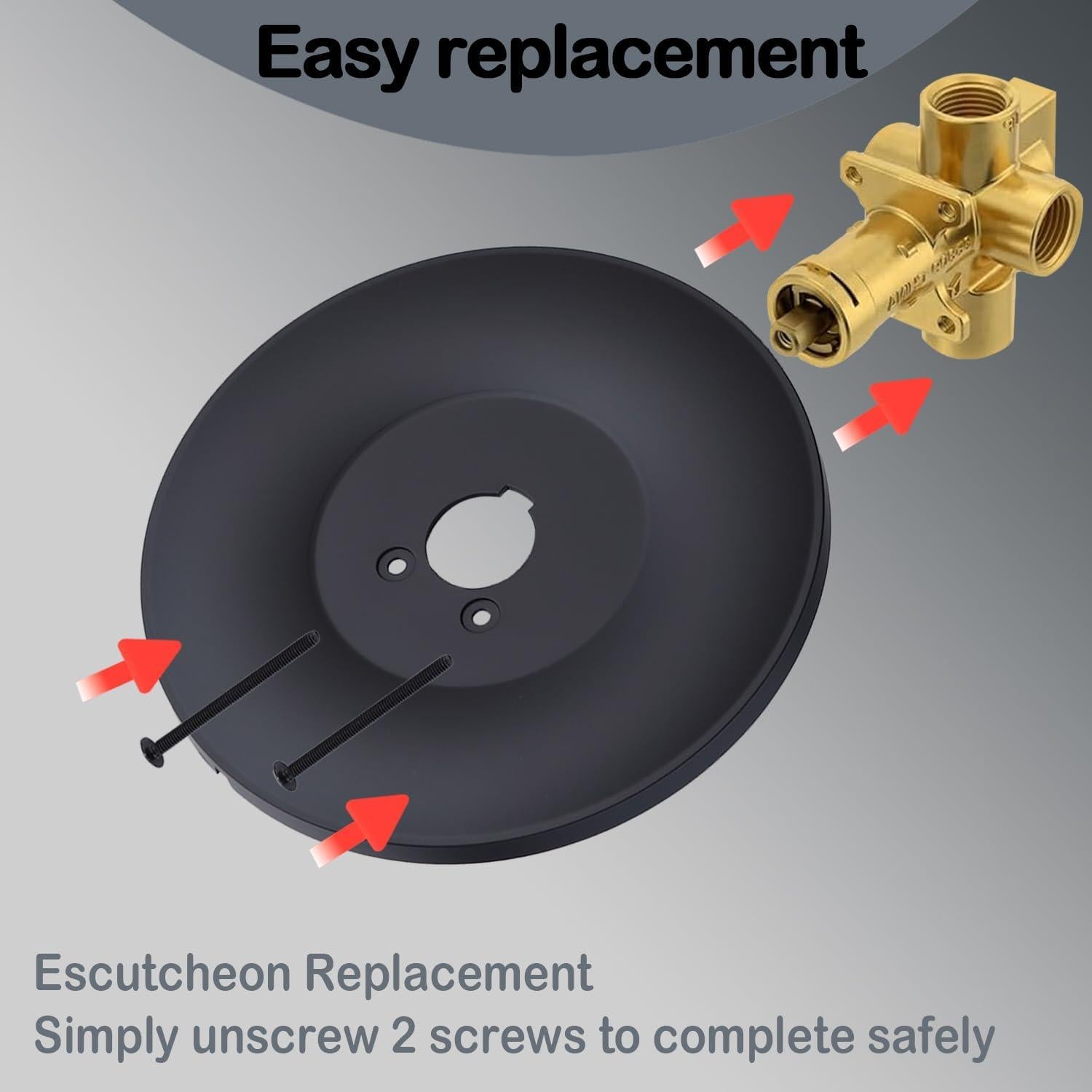 Placa de Escutcheon LooXen 66 para Grifos de Ducha Moen Chateau