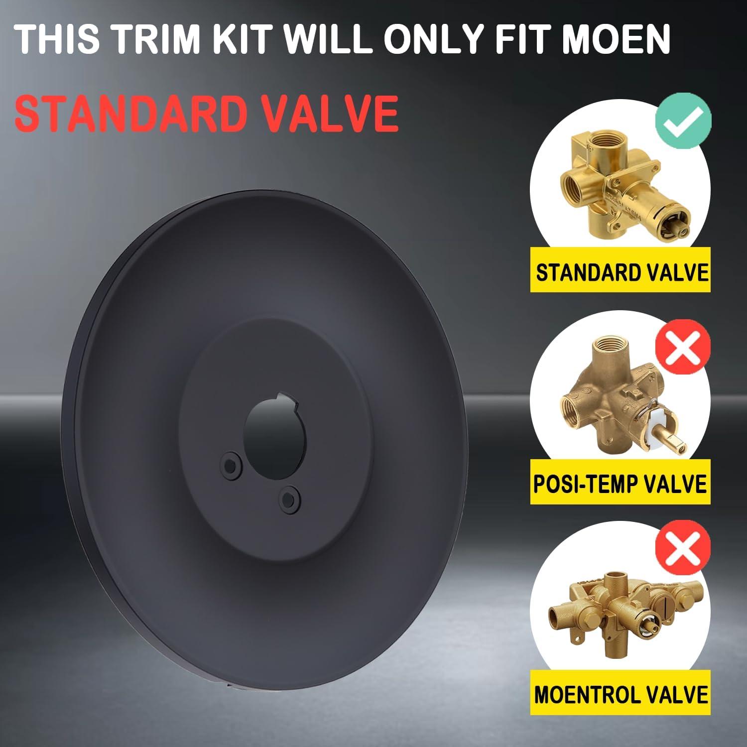 Placa de Escutcheon LooXen 66 para Grifos de Ducha Moen Chateau