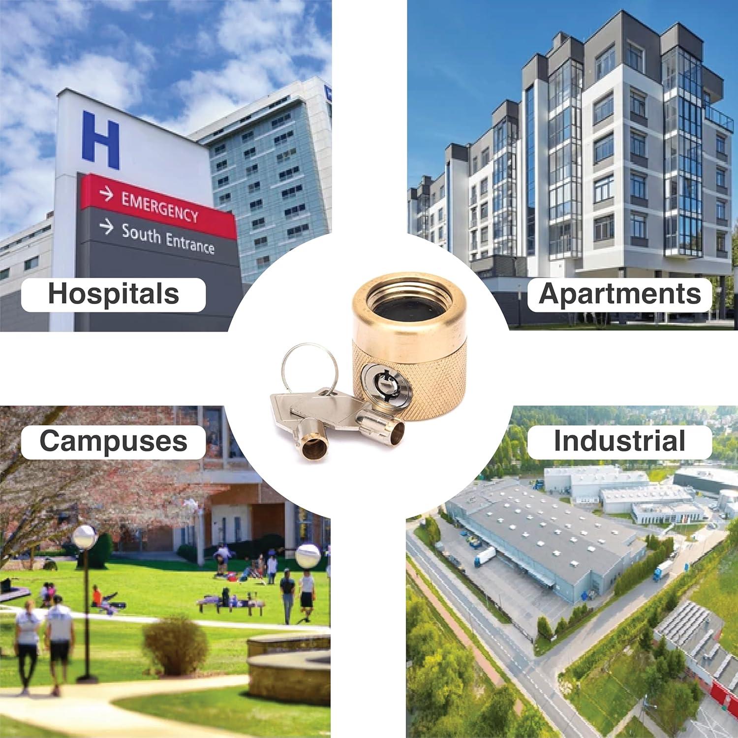 FaucetLock Flow Security Systems FSS 50 - Cerradura de Grifo de Latón