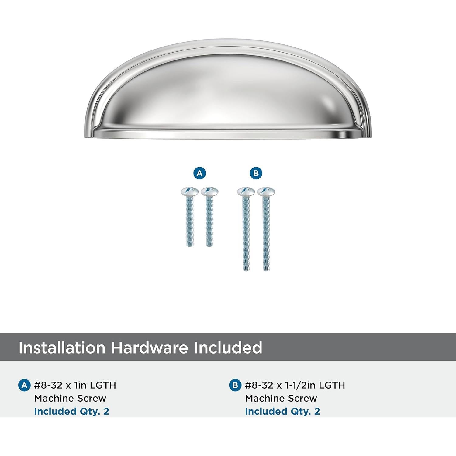 Tirador de Taza Amerock BP3664026 76mm Cromo Pulido