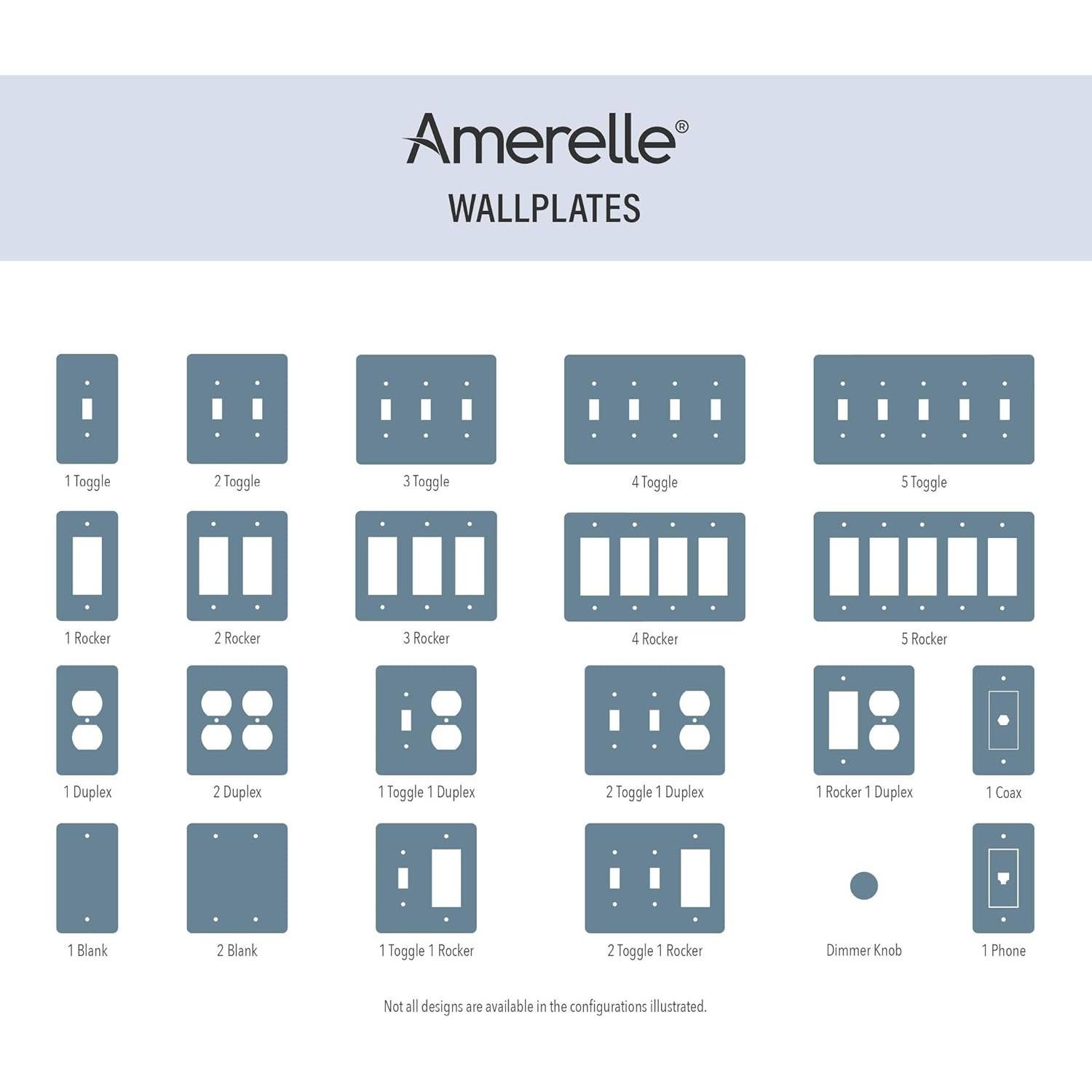 Panel de Pared Amerelle 163RDDB 1 Rocker 1 Duplex Acero Bronce