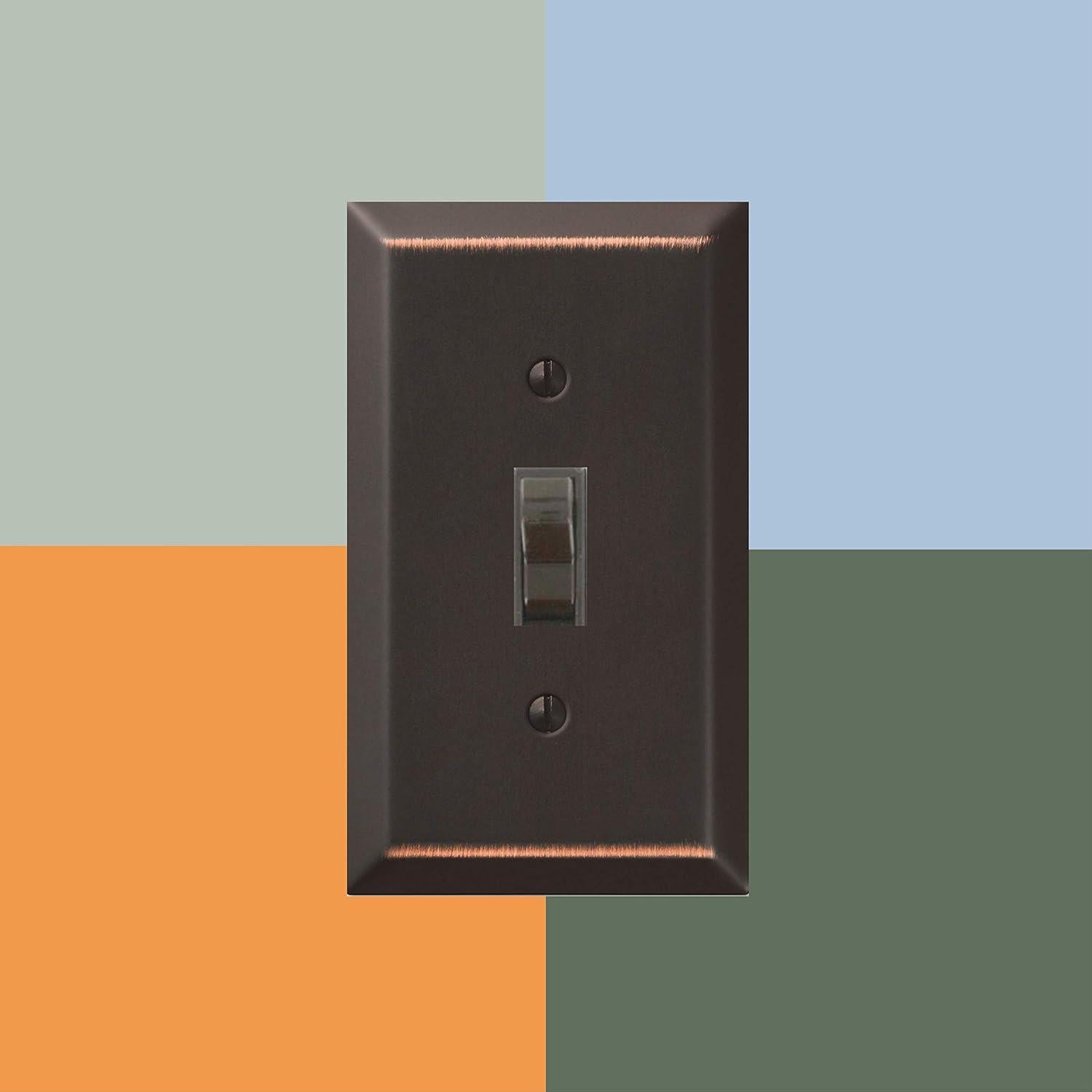 Panel de Pared Amerelle 163RDDB 1 Rocker 1 Duplex Acero Bronce