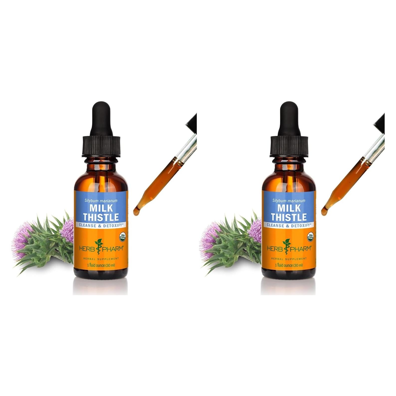 Extracto Líquido de Semilla de Cardo Mariano Herb Pharm 60 ml - Paquete de 2