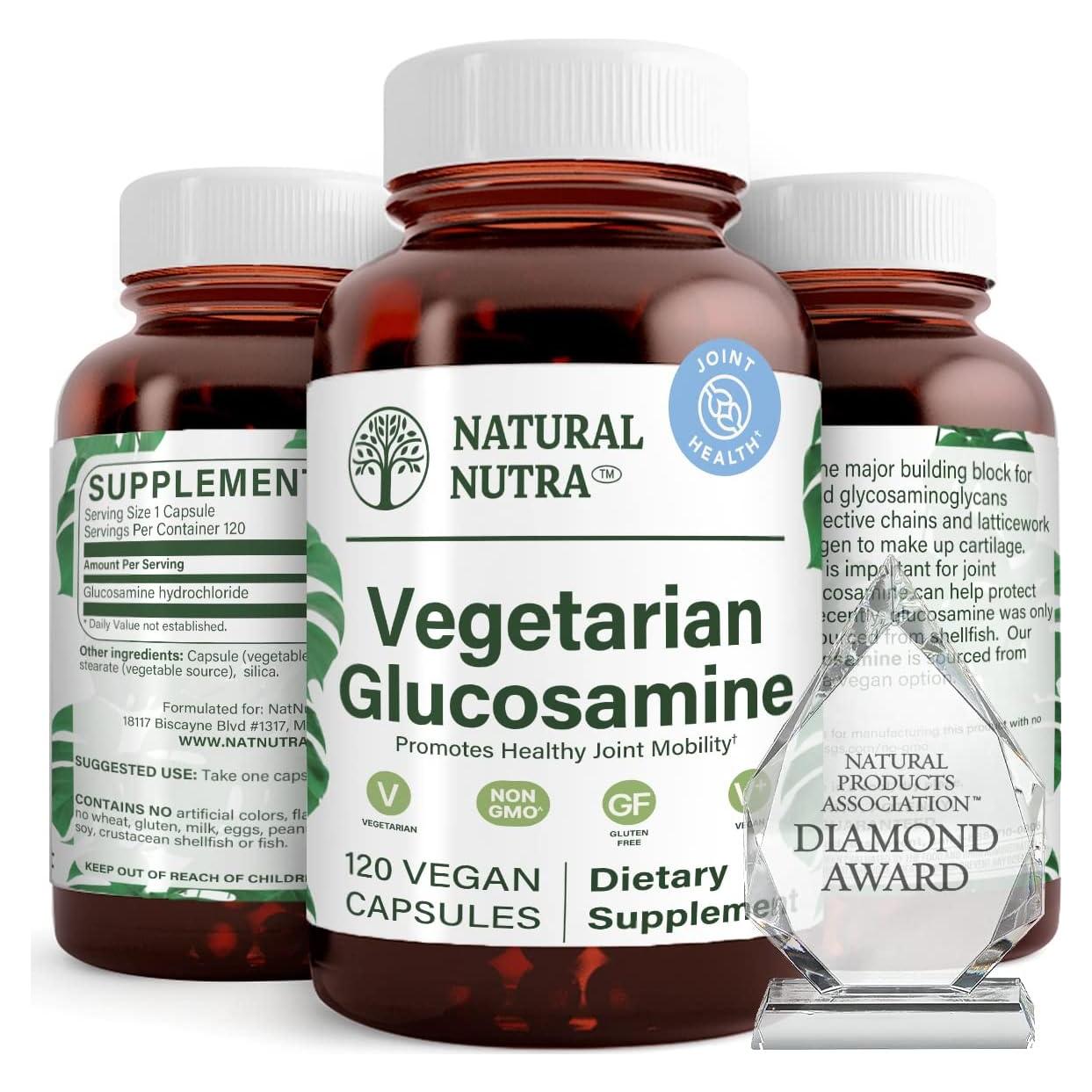 Glucosamina Clorhidrato Vegana Natural Nutra 750mg 120 Cápsulas
