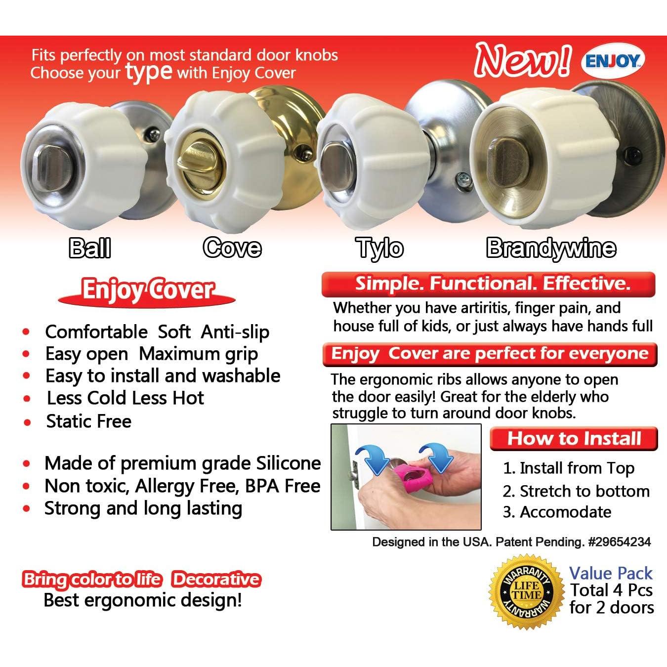 Cubiertas Antideslizantes para Pomos de Puerta Enjoy Cover - 4 Unidades